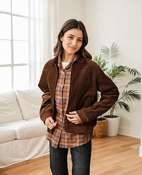 Amazon.com: ZENTHACE Womens Corduroy Shacket Casual Flannel Lined