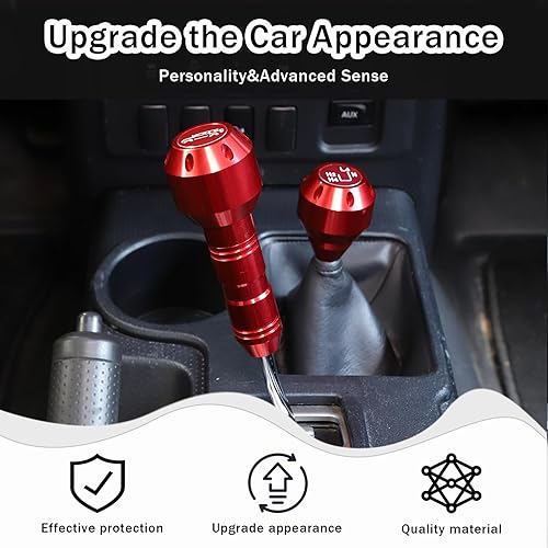 Miniatura 9 de Pomo de palanca de cambios de automóvil de repuesto para Toyota FJ Cruiser 2007-2021, accesorios de aleación de aluminio, manija de palanca de