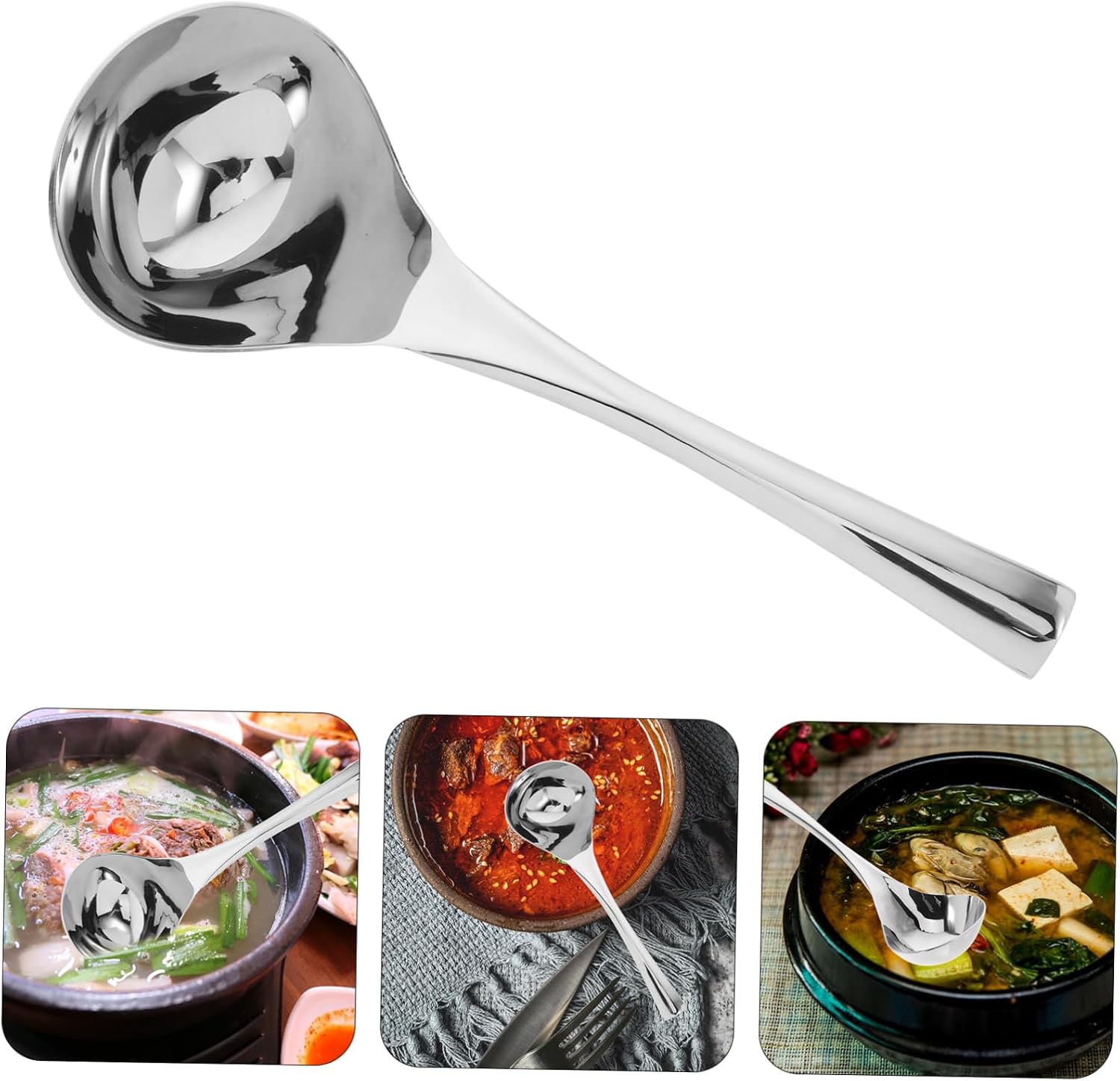 Stainless Steel Gravy Ladle Mirror 8.3 Inch Polished Sauce Spoon