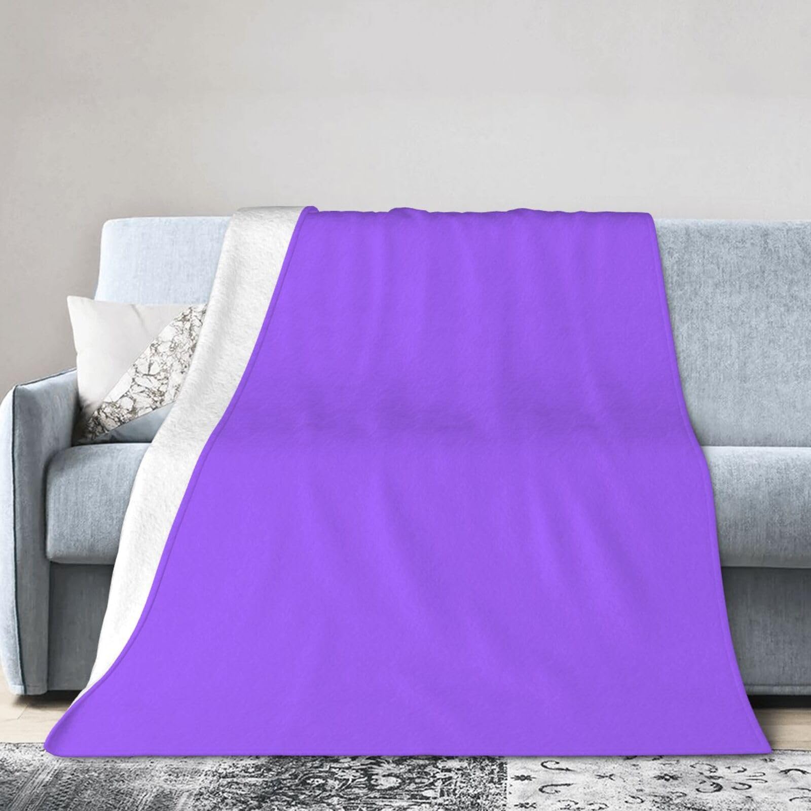 HYSEAS HS Coperta In Pile Di Velluto Morbida 127x152 Cm - Microfibra Antipilling, Lavabile, Colore Viola