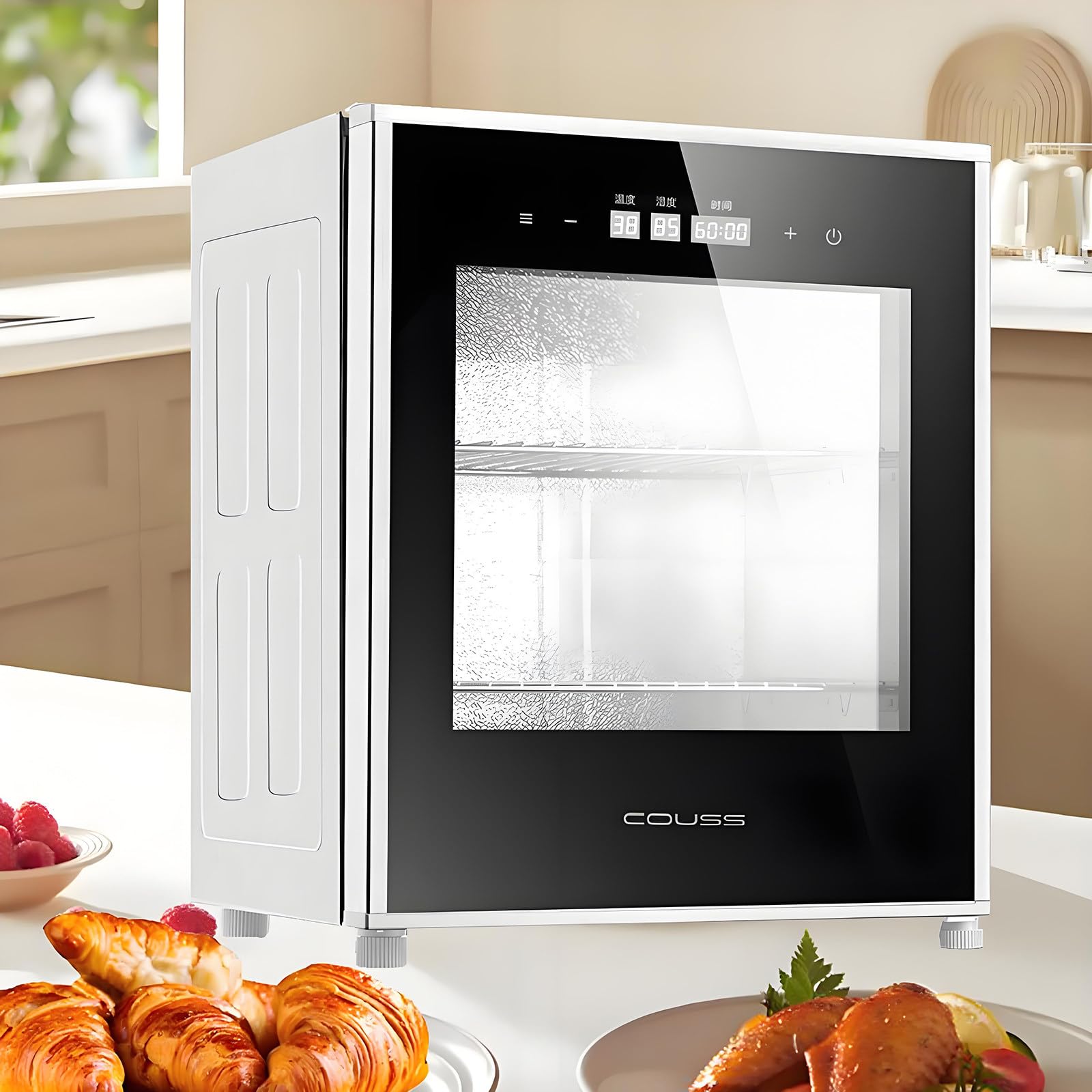 Fermentadora Eléctrica de 40 L con Control de Humedad y Temperatura (20-50 °C) para Pan, Pizza, Masa Madre, Yogur y Natto