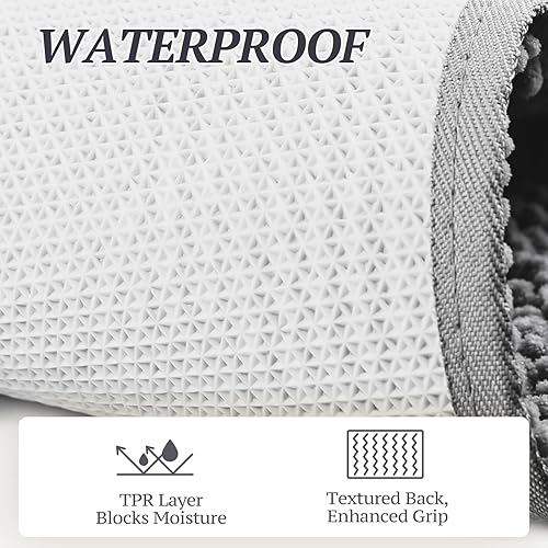 Miniatura 3 de Alfombrilla Vivaglory de microfibra para arena de gatos, diseño en 3D, atrapa todo tipo de arena, de 78x50 cm ó 89x63 cm, con parte trasera