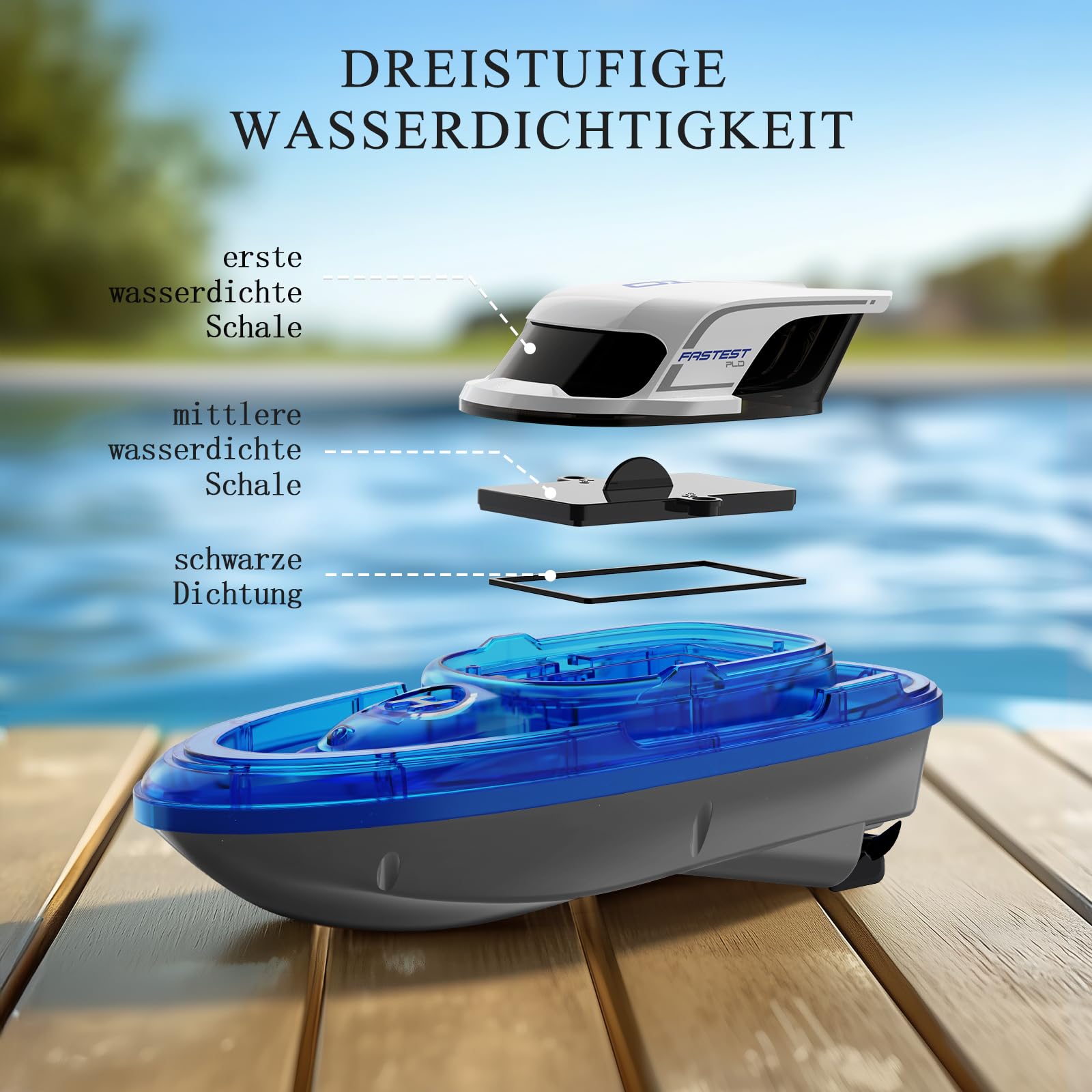 SYMA Ferngesteuertes Boot 2er Set für Kinder 8-12 Jahre, RC Rennboote mit LED & Wasserspray, 20 Min pro Boot, 40 Min Gesamt, Spielzeug für Pool & See, Geschenk für Jungen & Mädchen