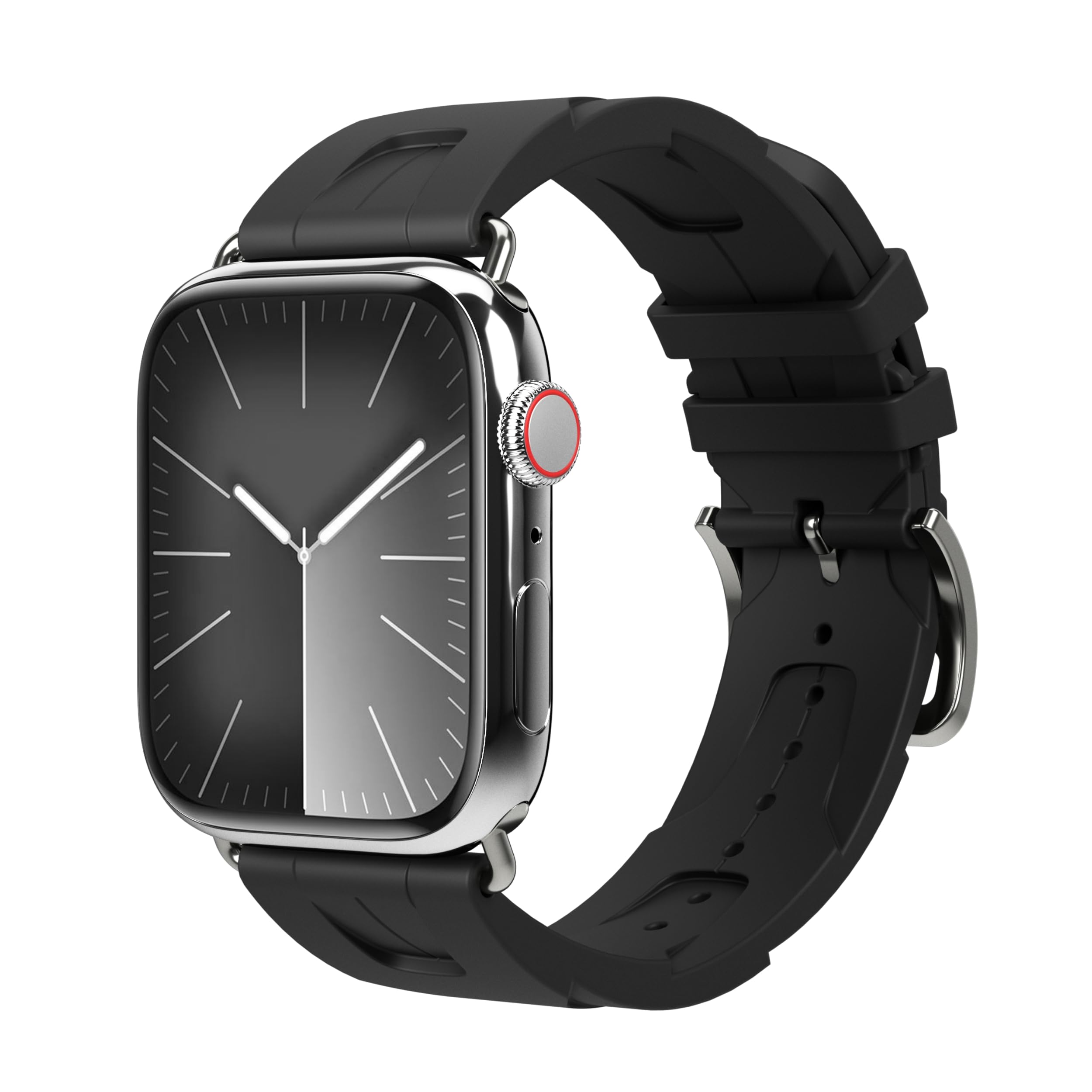 VONMÄHLEN Agatino Band - Stilvolles Watch Armband, Wasserabweisend, Langlebig, Aus Silikon und Edelstahl, Perfekte Passform