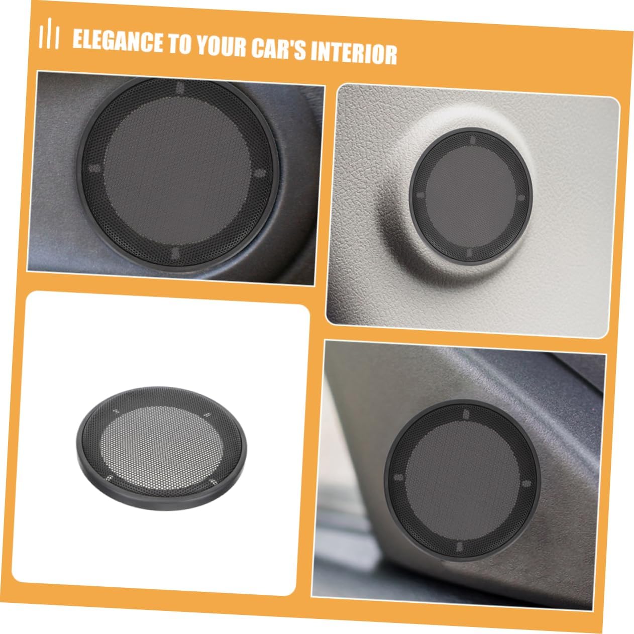 4pcs Car Subwoofer Grille Protector Mesh Cover for Ceiling Speakers Sturdy Audio Grille Guard Easy Installation