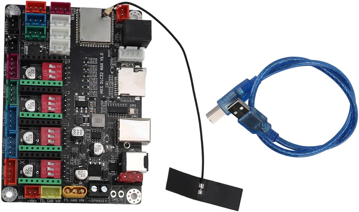 CNC Controller Board for Engraving Machine TMC2209 Stepper Driver WiFi Interface Air Assist & Emergency Stop Support