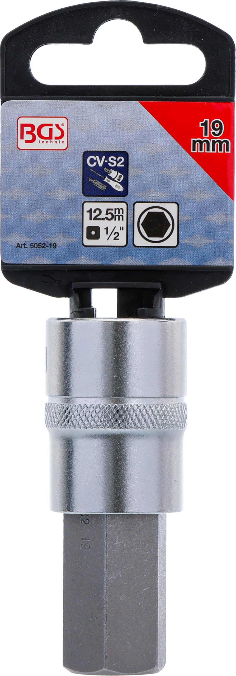 BGS 5052-19 | Chiave a bussola | 12,5 mm (1/2") | esagono interno 19 mm
