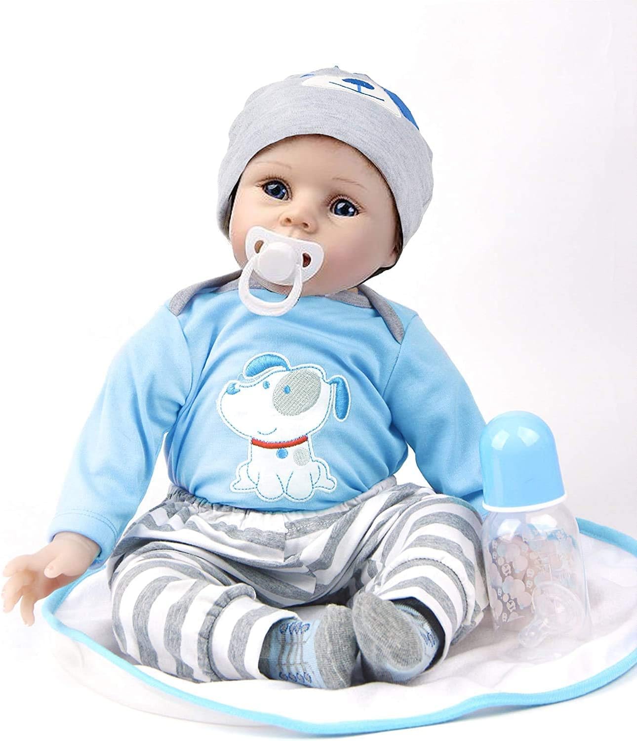 ZIYIUI Bambola Reborns Neonato Realistico, Bambola Bambino Morbida di 50 cm, con Accessori