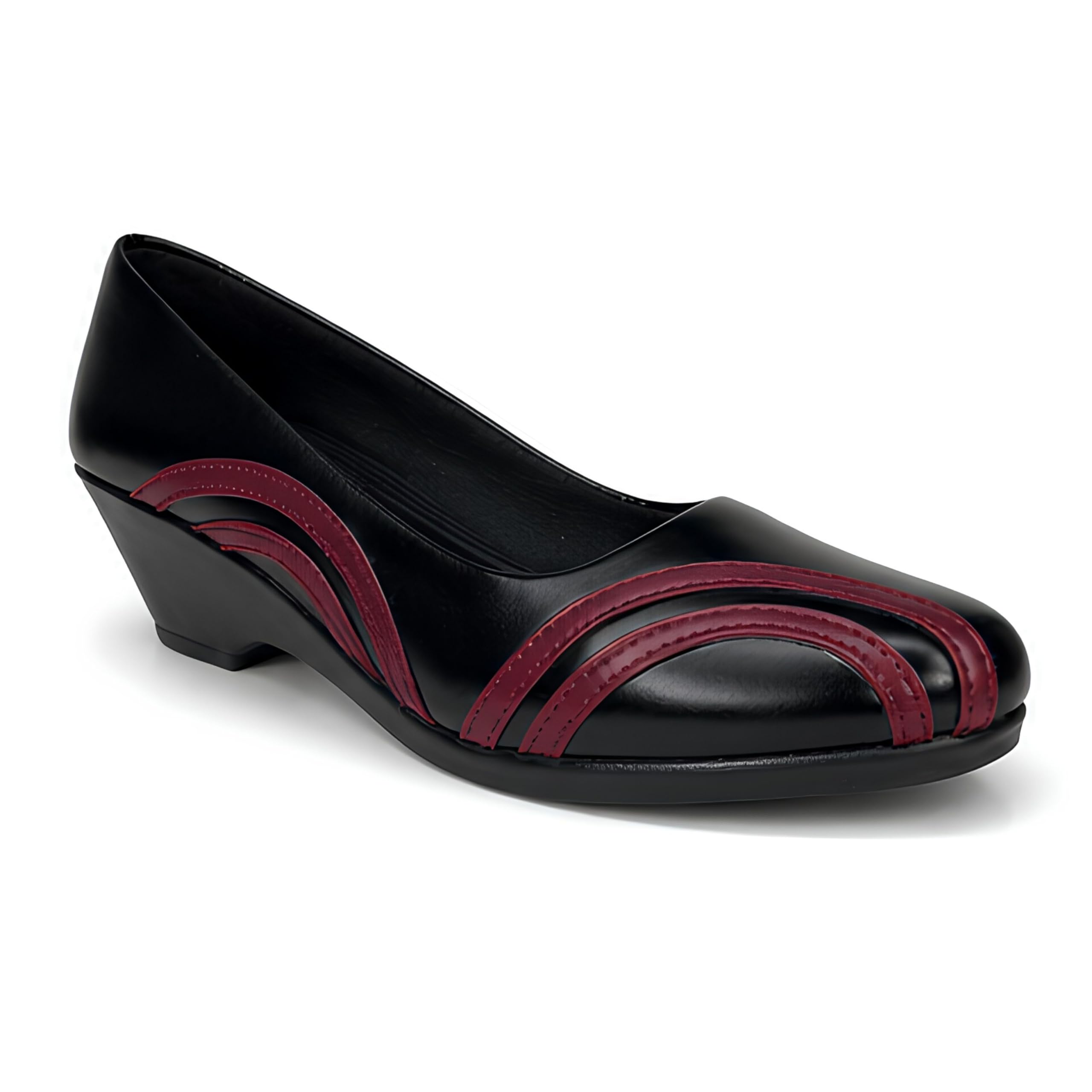 Women Office Wear Snake Style Wedge Heel Pumps Bellies Soft Cushioned Formal Shoes Elegant Closed Toe Footwear Sandals-image-9