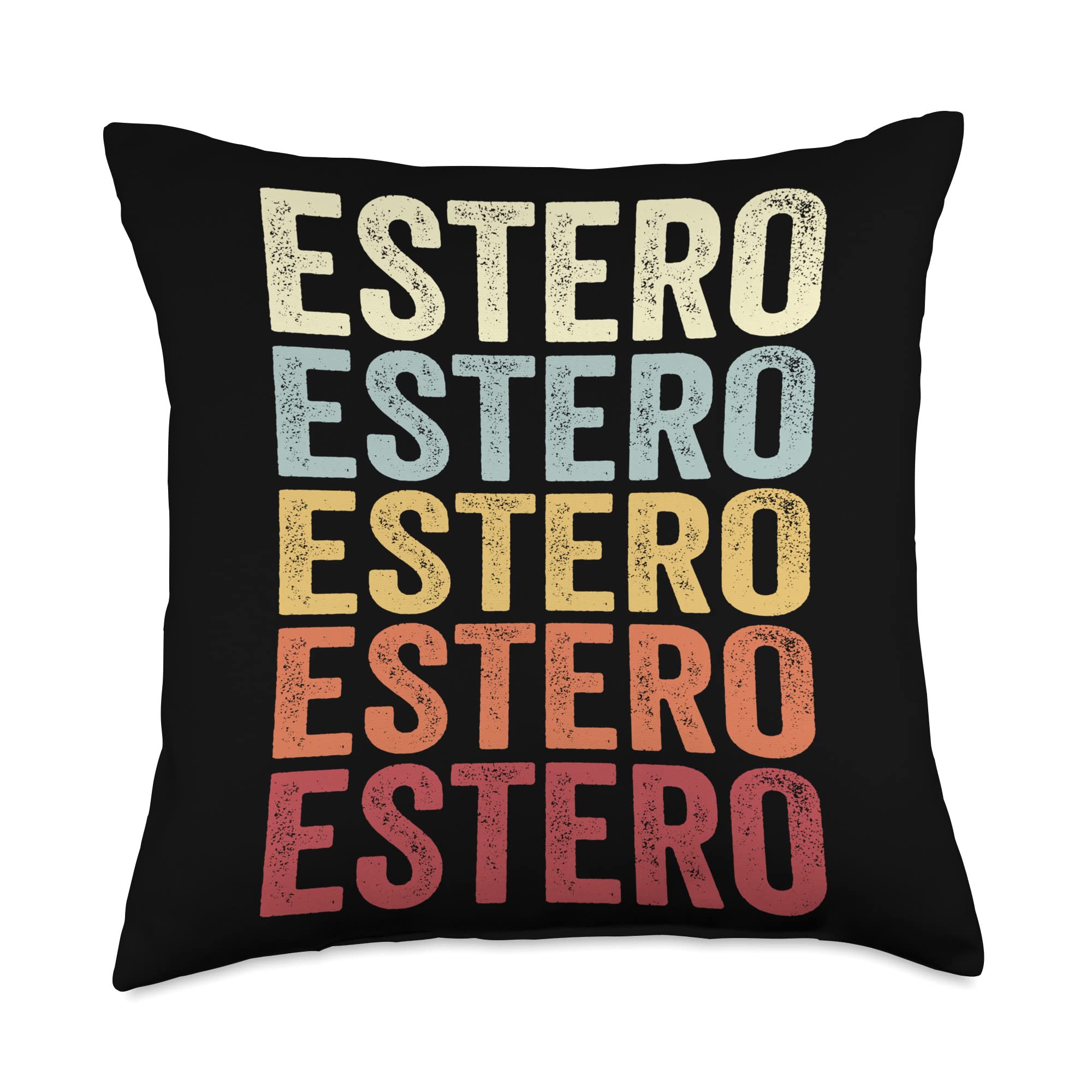 Estero Florida Estero FL Retro Vintage Text Throw Pillow