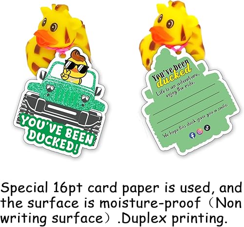 Miniatura 2 de You've Been Ducked, etiquetas de pato, lindas etiquetas de pato, etiquetas de pato de pato, tarjeta de juego de patitos, paquete de 35 unidades de 3