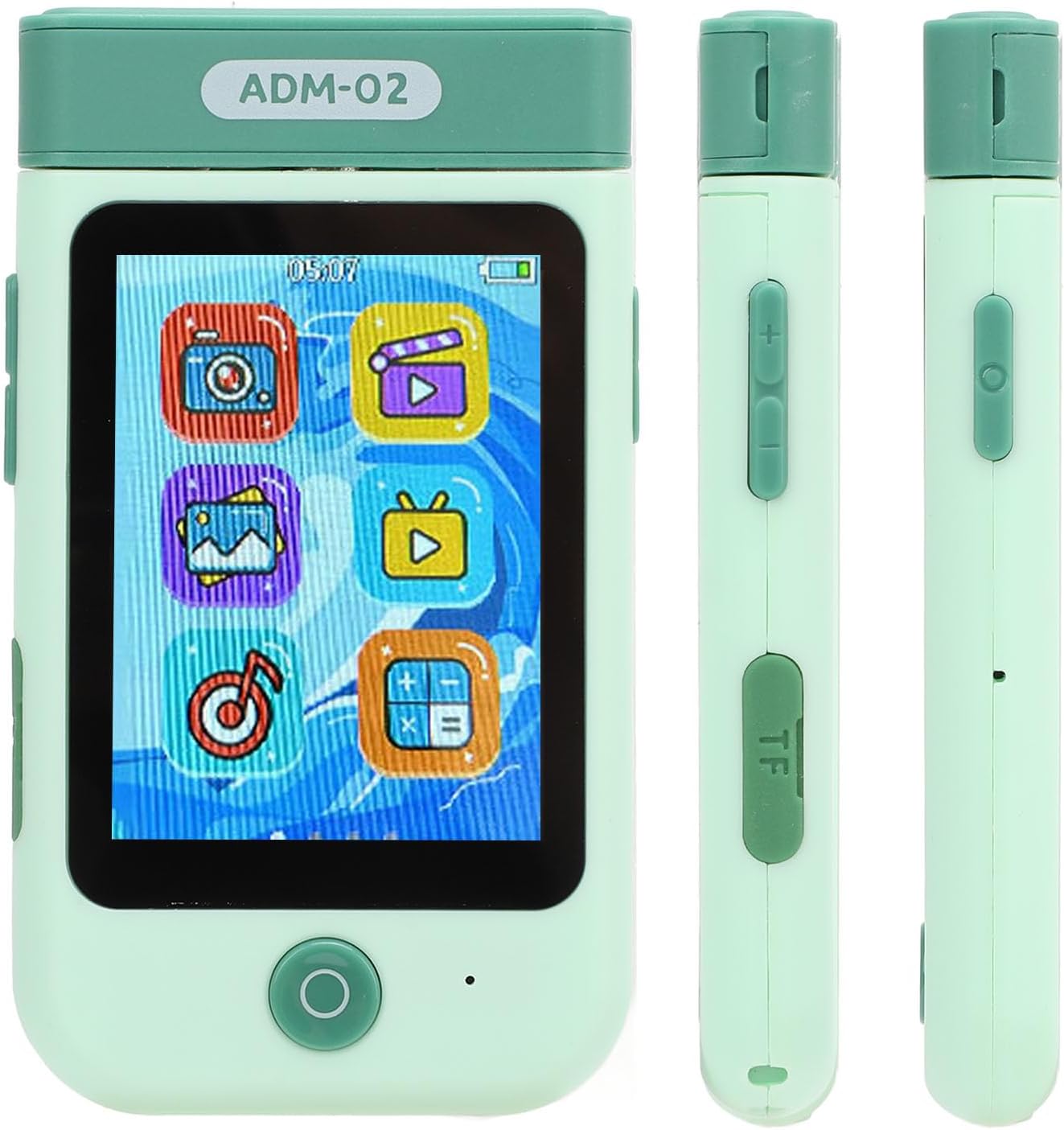 1080P 48MP Digital Camera 2.8 Inch IPS Touchscreen Auto Focus 700mAh with Alarm Clock MP3 Music Player Portable Camera for Present (Green)