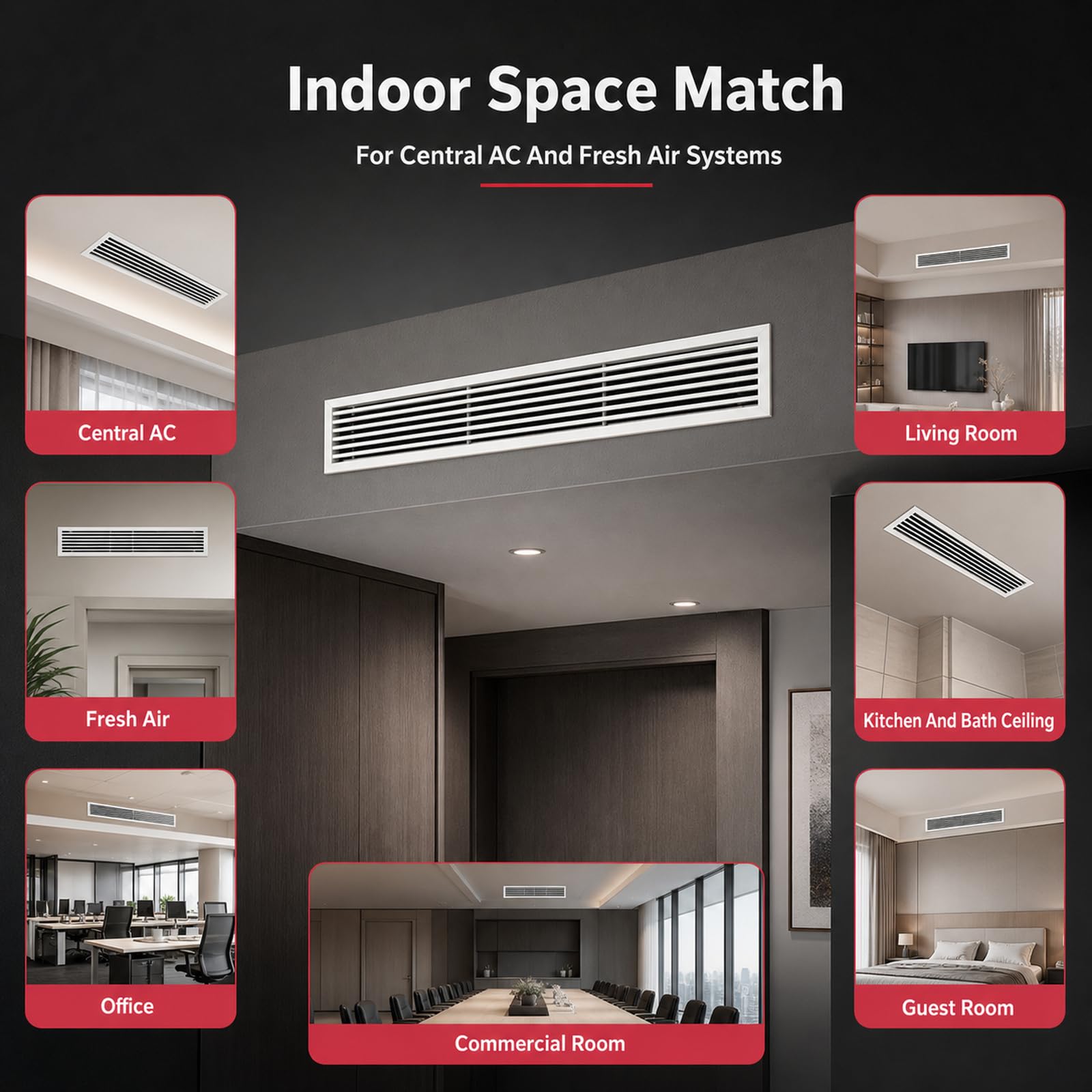 Rejilla Rectangular Ventilacion,Rejilla Retorna Lineal Pared,Rejilla Retorna Aluminio Barra Lineal,Alivia del Flujo De Aire,para Aire Acondicionado Central