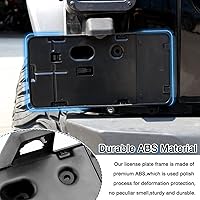 Vista 5 de Marco de soporte de matrícula con lámpara compatible con Jeep Wrangler JK 2007-2018 Soporte de montaje de placas traseras para Jeep Wrangler JK