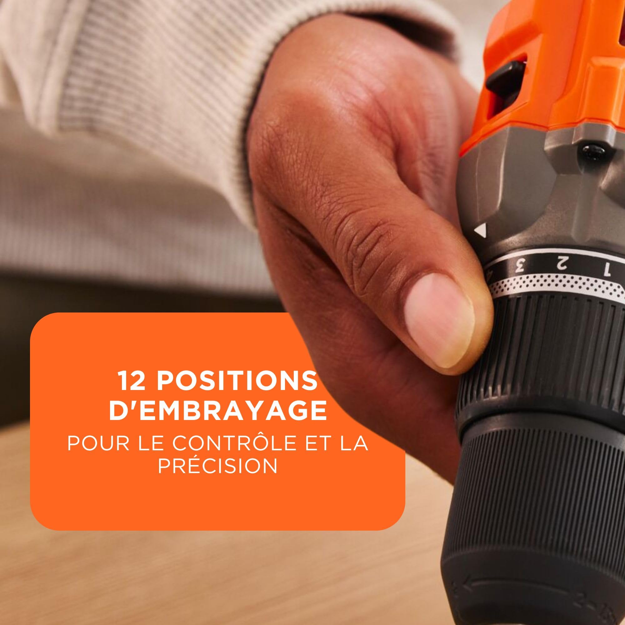 BLACK+DECKER Marteau perforateur sans fil 18V POWERCONNECT, couple 45Nm, 2 vitesses, éclairage LED, mandrin sans clé, sans batterie ni chargeur, BCD383XN-XJ