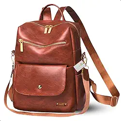 Mochila Bolsa Feminina Reforçada em Couro Sintético com Alça de Ombro Estilosa Prática Ideal Para Trabalho Dia A Dia Passeio Casual