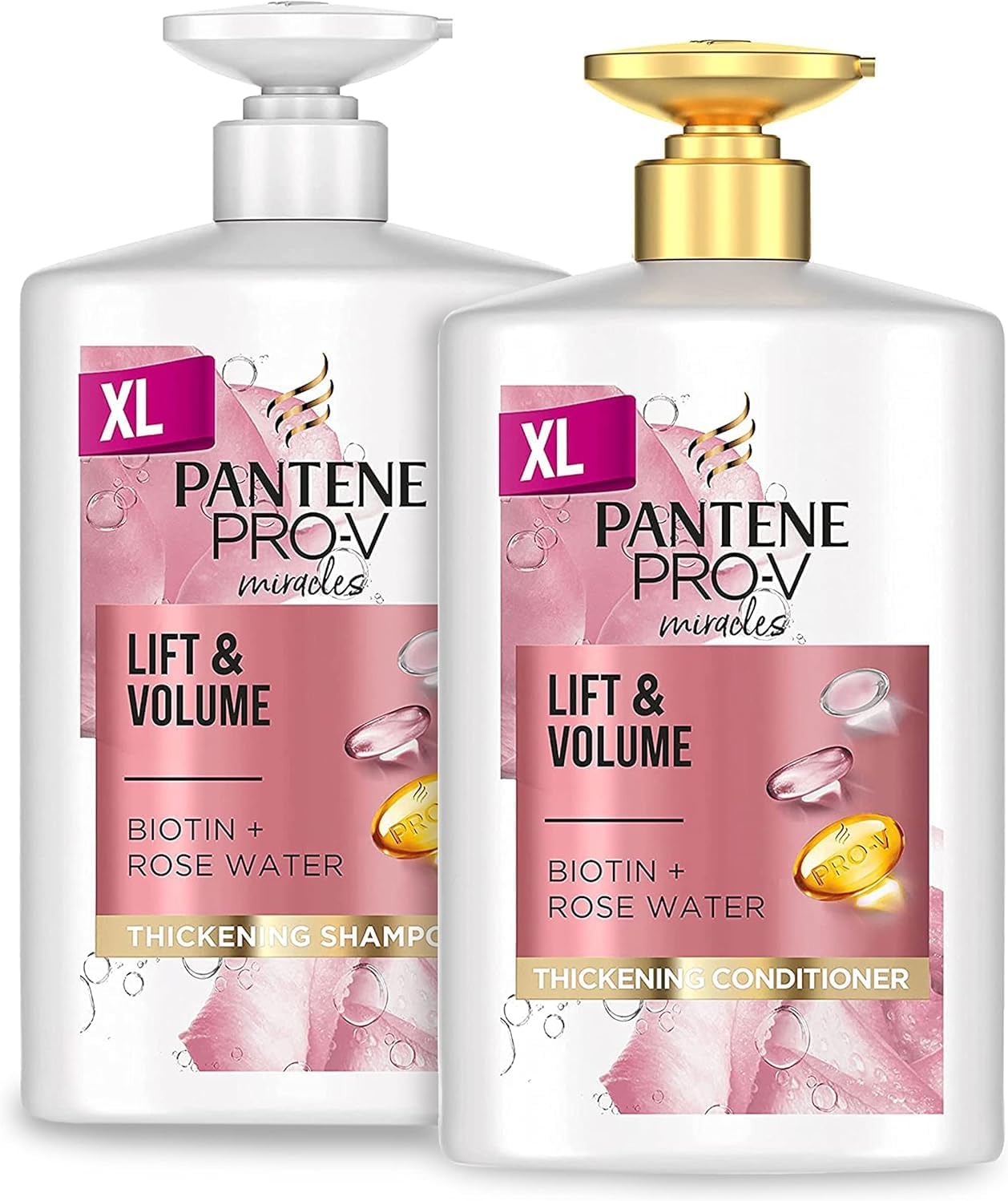 Pantene Shampoo And Conditioner Set, Hair Thickening Products For Women ...