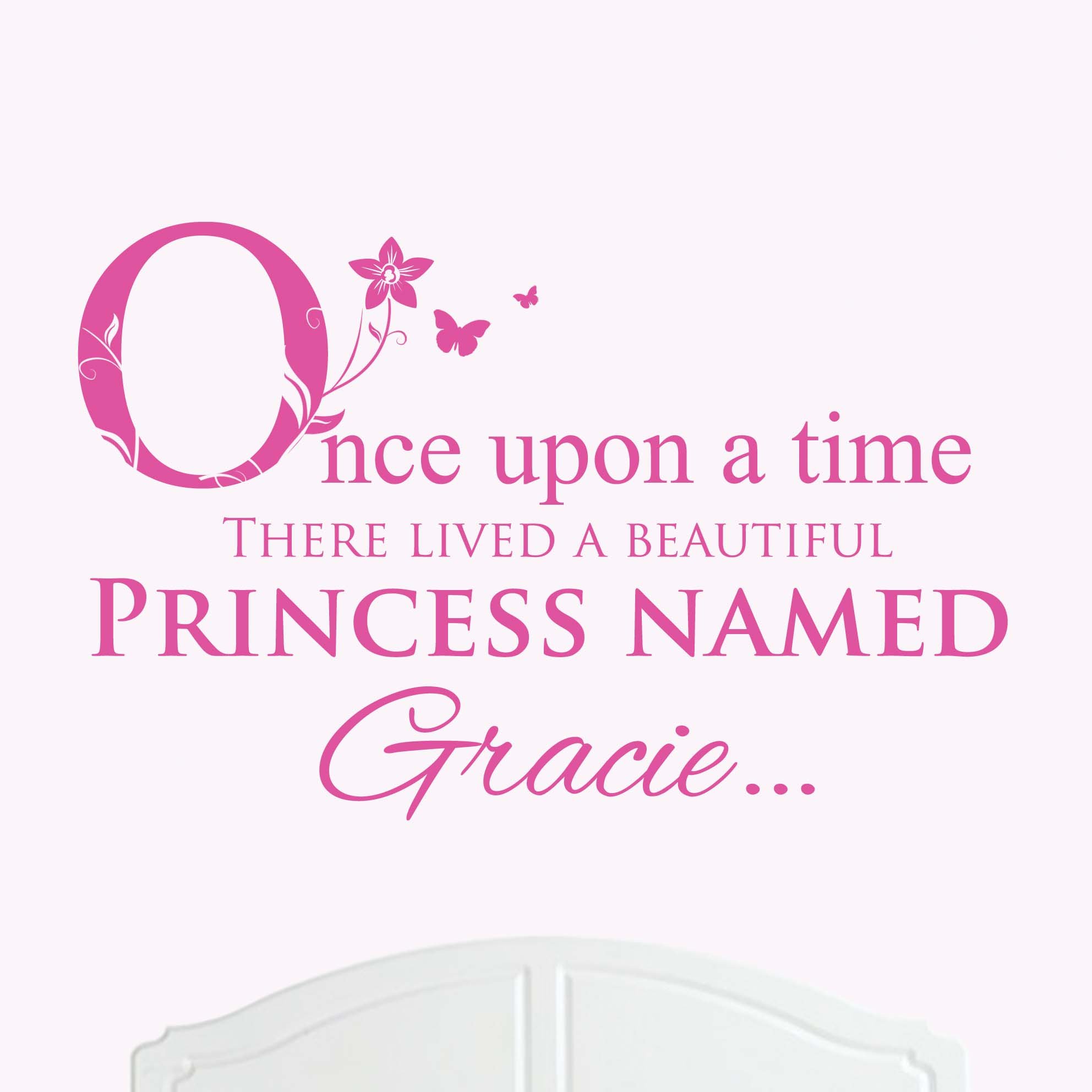 Quality Goods Ltd A Beautiful Princess Named Gracie Large Once Upon a Time Wall Sticker/Decal Bed Room Art Girl/Baby