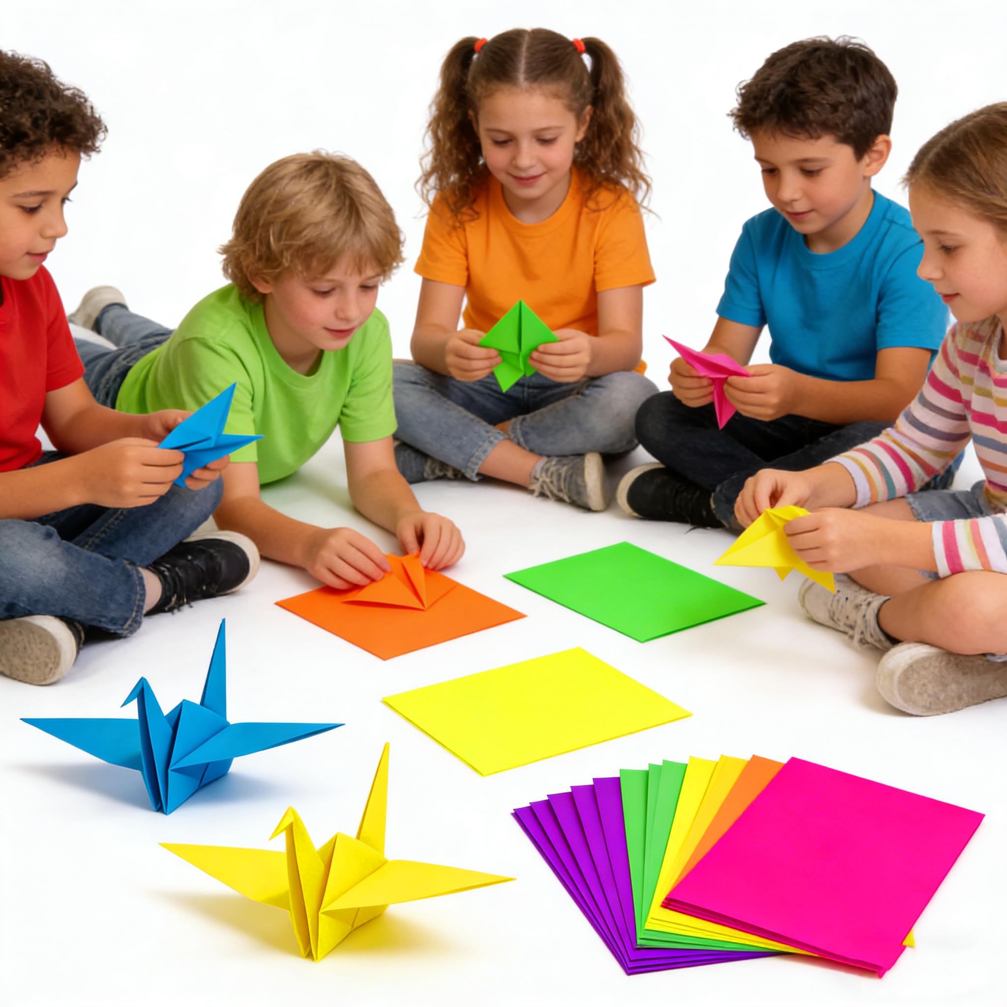 Bunt Karton Papier A3 (42 cm x 29,7 cm), 56 Blatt Neon Indexpapier, 250 g/m Schweres Kartonpapier, 7 Farben Buntes Papier für Schneiden, Schule,Bildung, DIY Handwerk, Kunstprojekte Farbiger, Origami