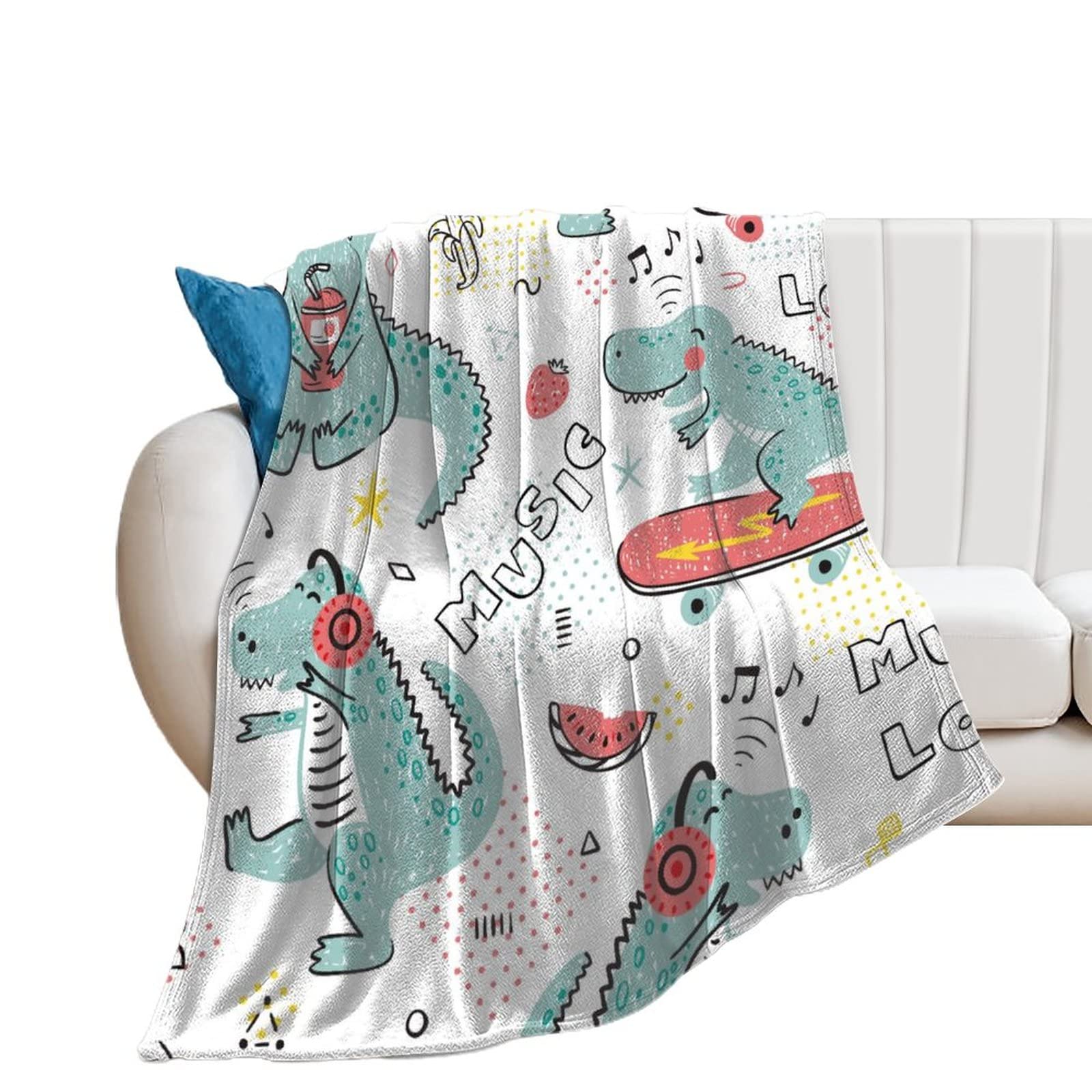 Couverture polaire dinosaure plaid mignon idée cadeau anniversaire enfants