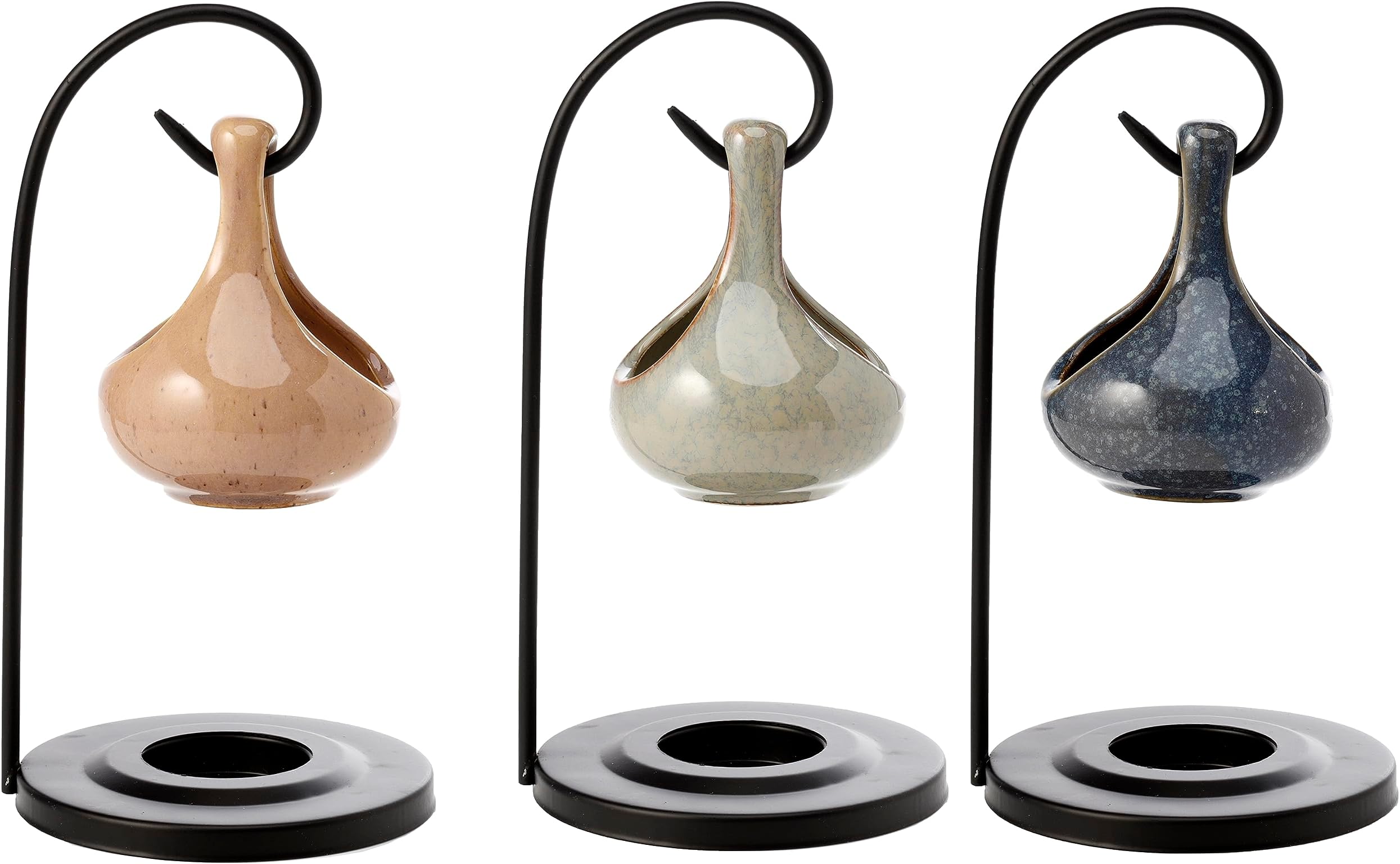 Puckator Eden Teardrop Shape Hanging Oil Burner with Stand Ceramic