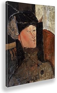 Giallobus - Quadro - Amedeo Modigliani - Beatrice - Tela Canvas - 50x70 - Pronto da Appendere - Quadri Moderni per la casa