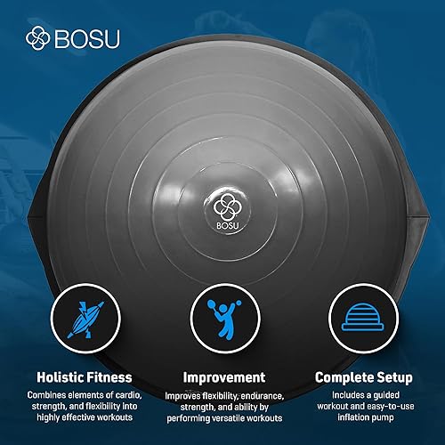 Miniatura 3 de Bosu Equipo de pelota profesional multifuncional para gimnasio en casa con entrenamiento guiado y bomba