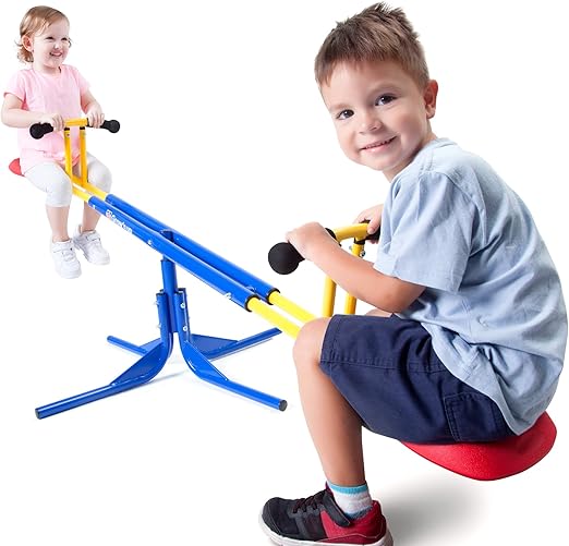 Grow'n Up Heracles Seesaw, Sturdy and Durable, 360° Rotate Kids Outdoor Play Equipment for Backyard, age 3-8