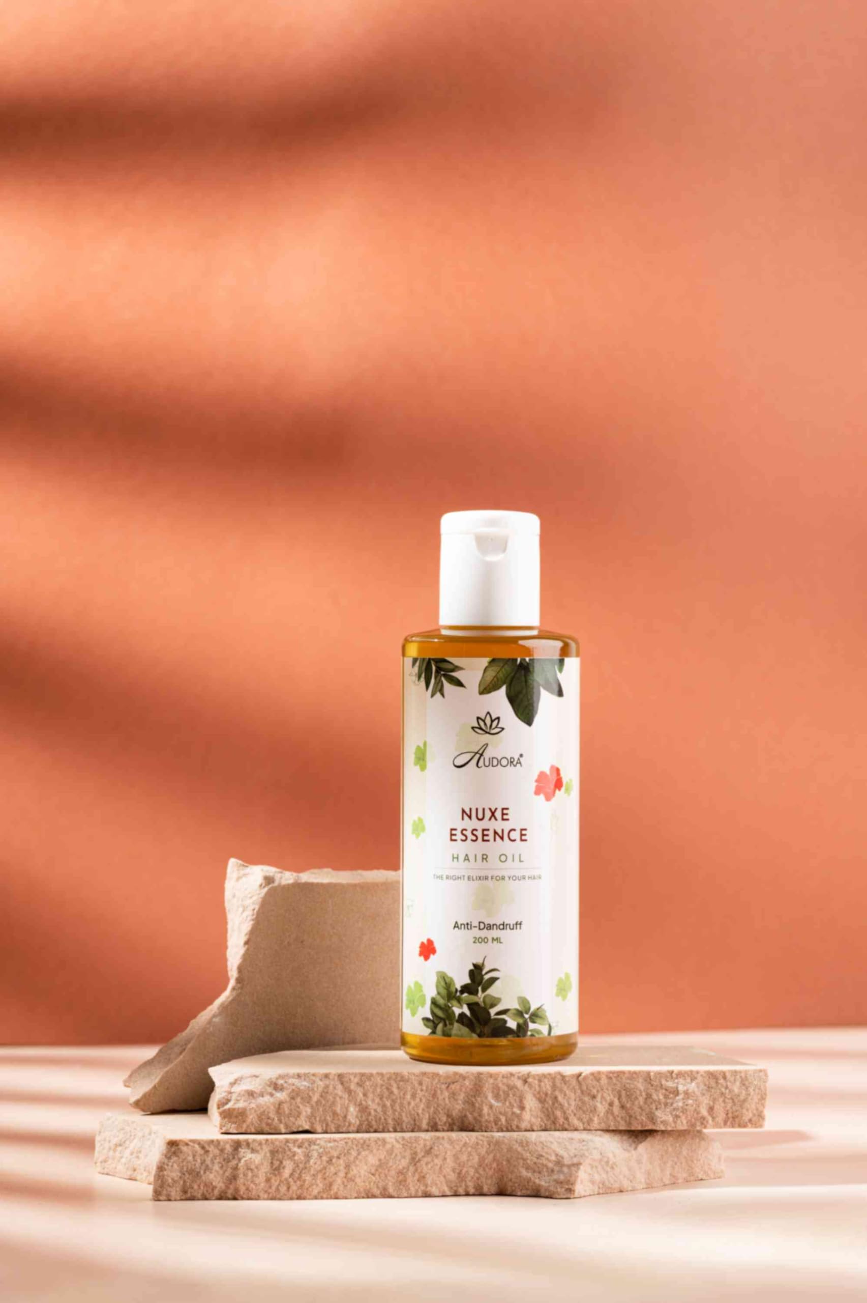 AUDORA Nuxe Essence Hair Oil | Ultimate Care for Dandruff, Split Ends & Lice Removal | Nourishes & Strengthens Hair | Scalp Revitalizing Formula | 200ml