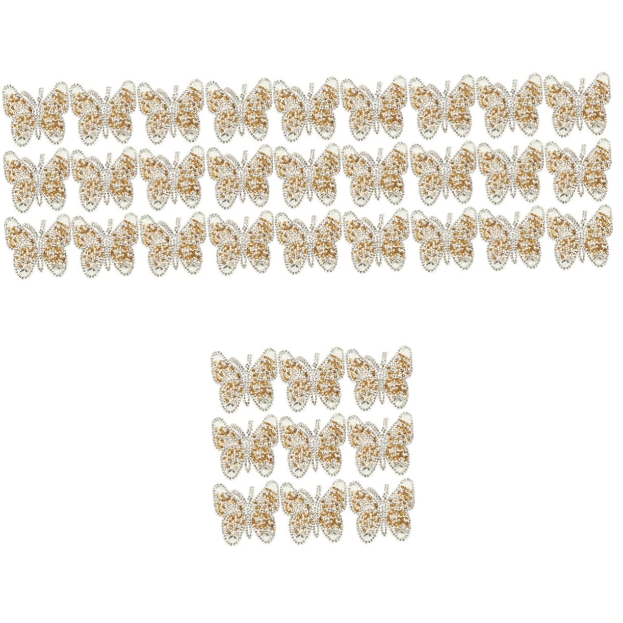 SHINEOFI 4 Set Di Toppe Leggere E Compatte A Forma Di Farfalla Per Cucire Su Vestiti Jeans Pelle Decorativi 10 Pezzi*4