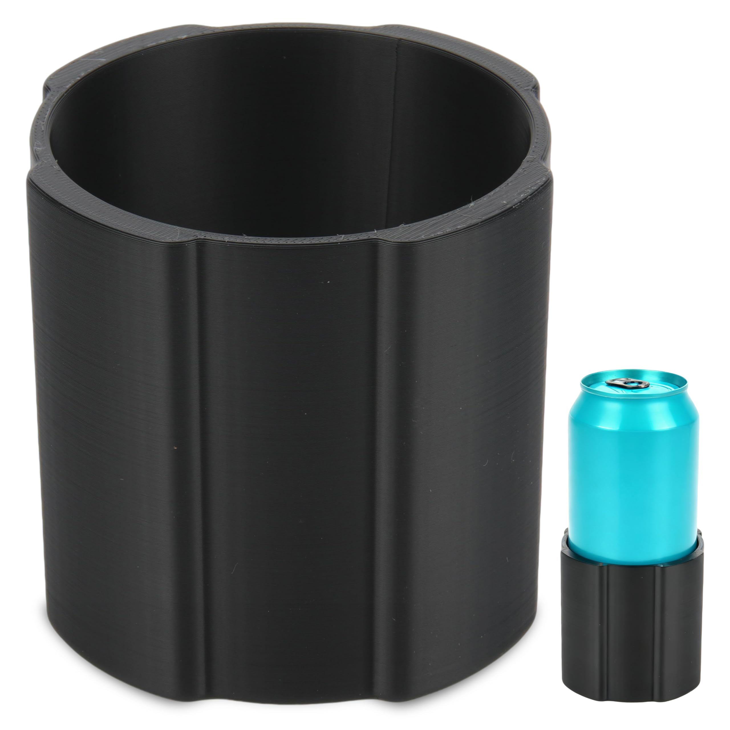 Slim Can Cup Holder Insert for Car, Fits 8.4oz Red Bull & 16oz Monster Energy Drink Cans, Reversible Small Car Cup Holder Adapter Prevents Shaking & Spills (1 Pack)
