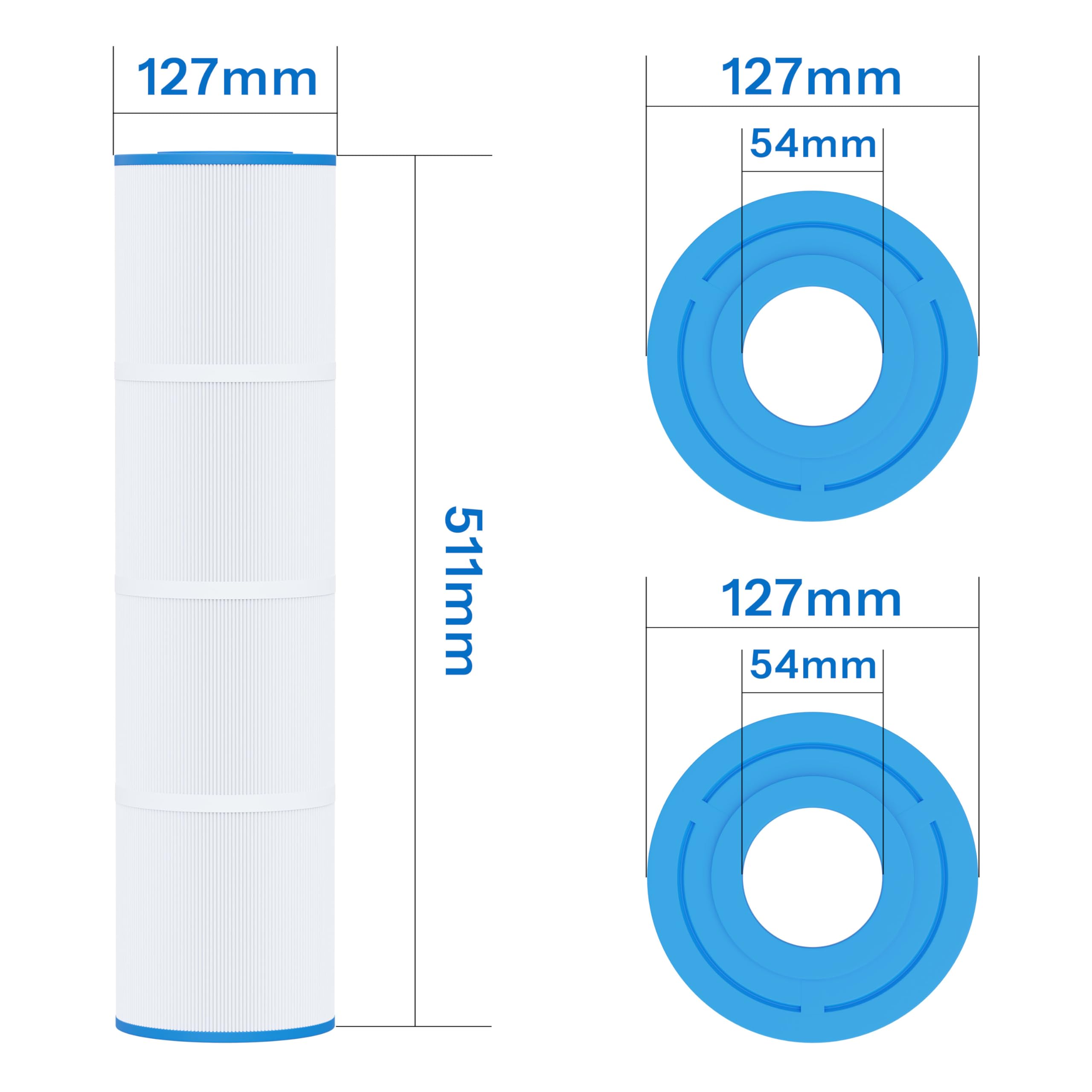 Lot de 2 cartouches filtrantes pour spa 75 m² compatibles avec | Remplace C-4975, PRB75, FC-2395, SC733, 40751, RA75, hydropool, spas côtiers