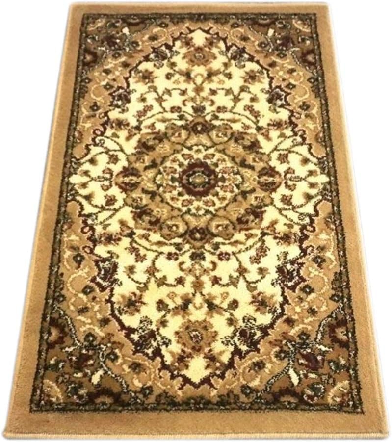 Bellagio Traditional Oriental Door Mat Design 401 Ivory (24 Inch X 40 Inch)