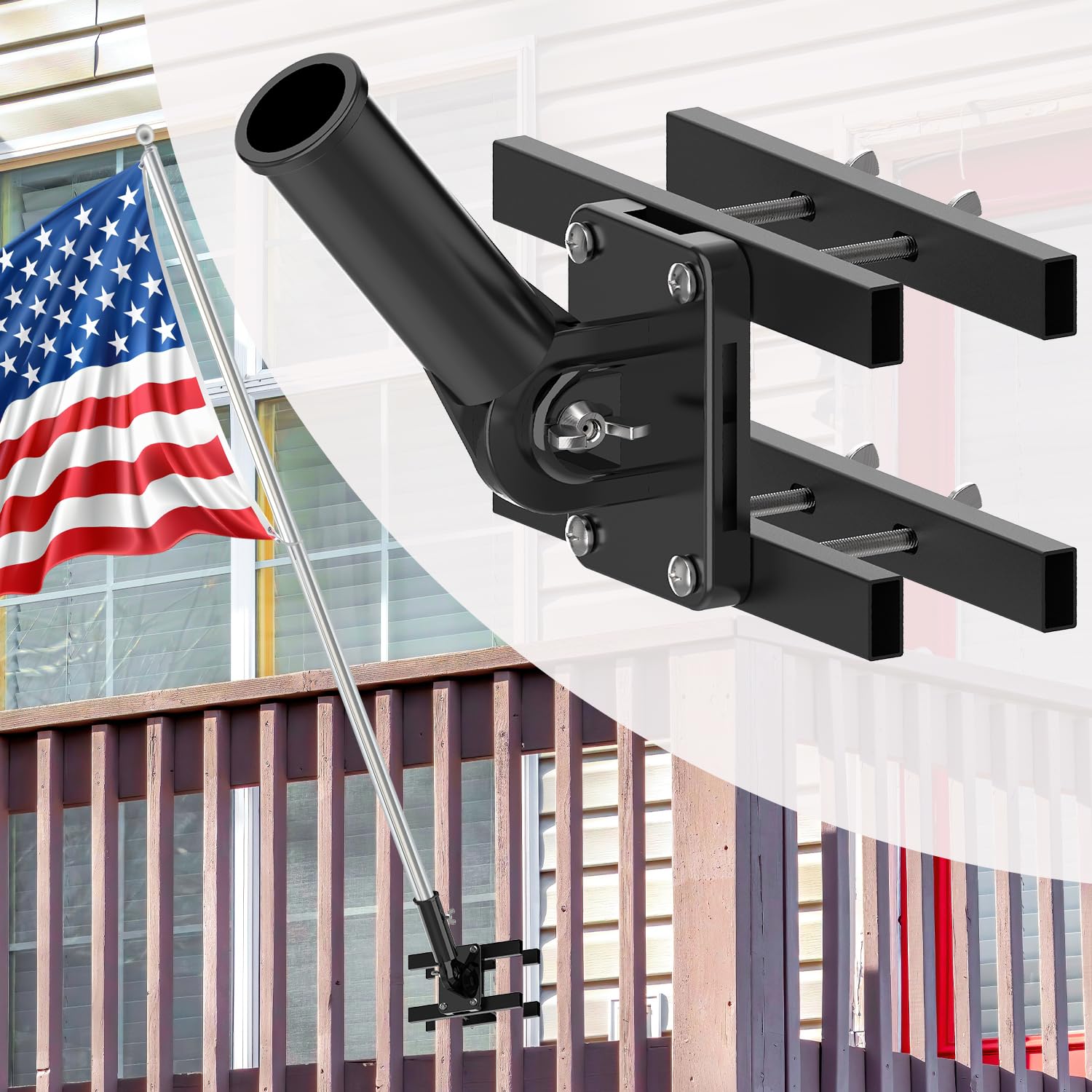 Flag Pole Rings Kingson Flag Pole Mount Bracket Fit For Balcony