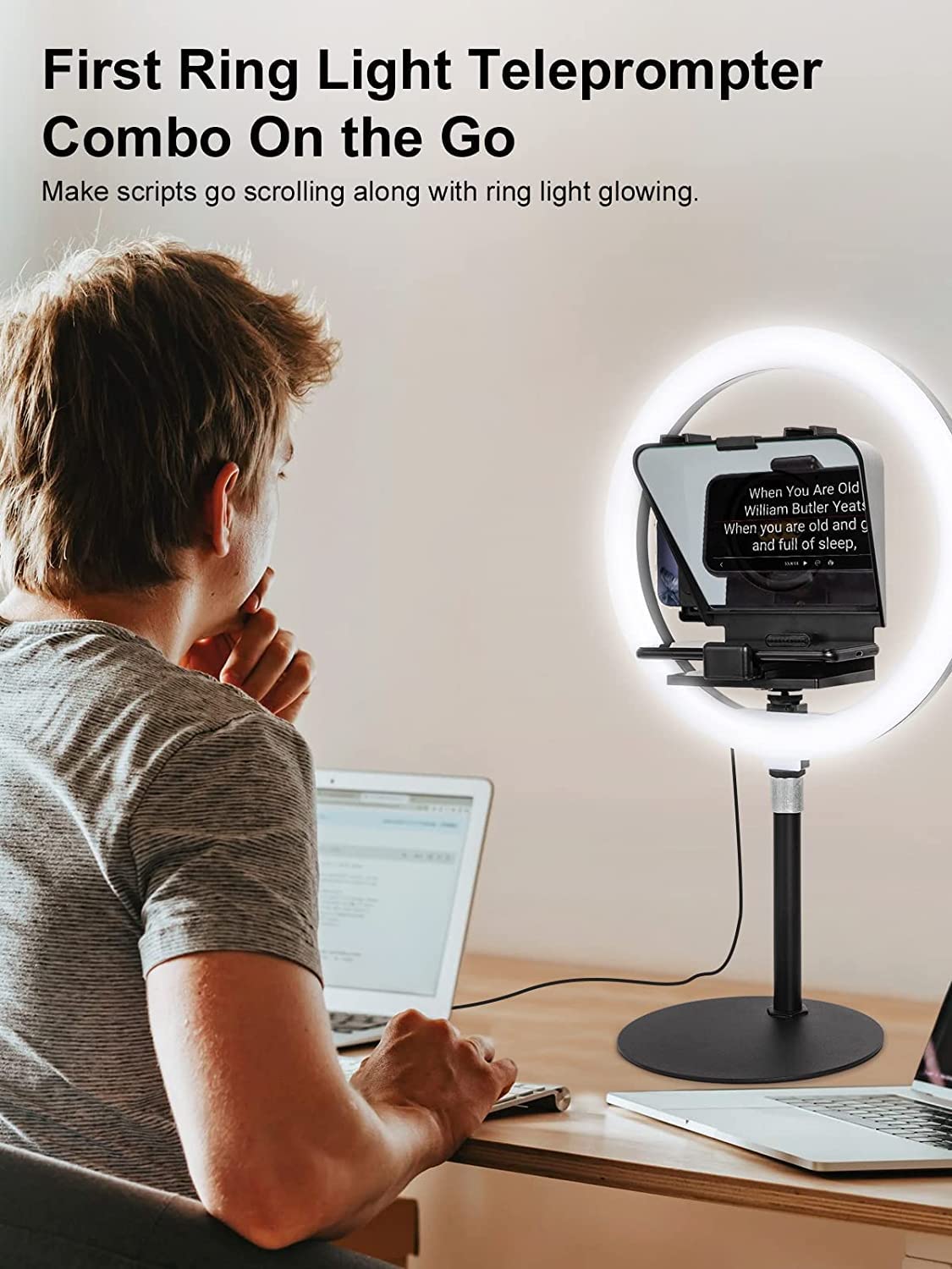 Buy Mobile Teleprompter, MOMAN MTR Phone Teleprompter Autocue with 12