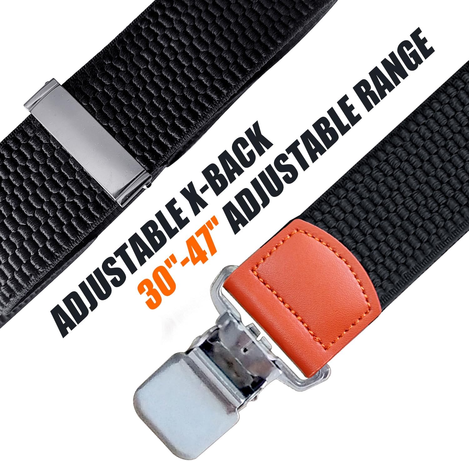 Nacorulu Suspenders for Men Heavy Duty,1.5" Elastic Adjustable X-Back Mens Suspender with Clips for Seniors Friends Husband