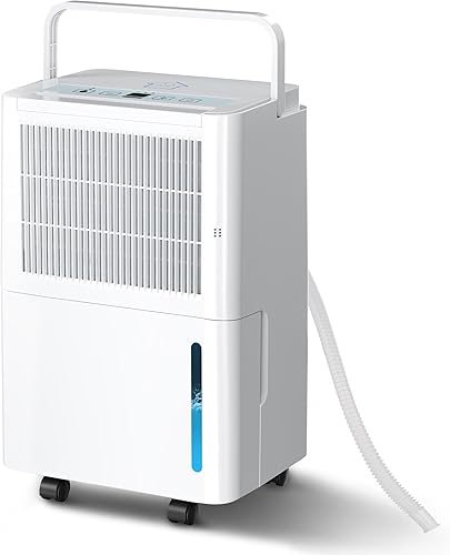 Deshumidificadores de 2500 pies cuadrados con manguera de drenaje para el hogar, deshumidificador portátil de 30 pintas para habitación grande con