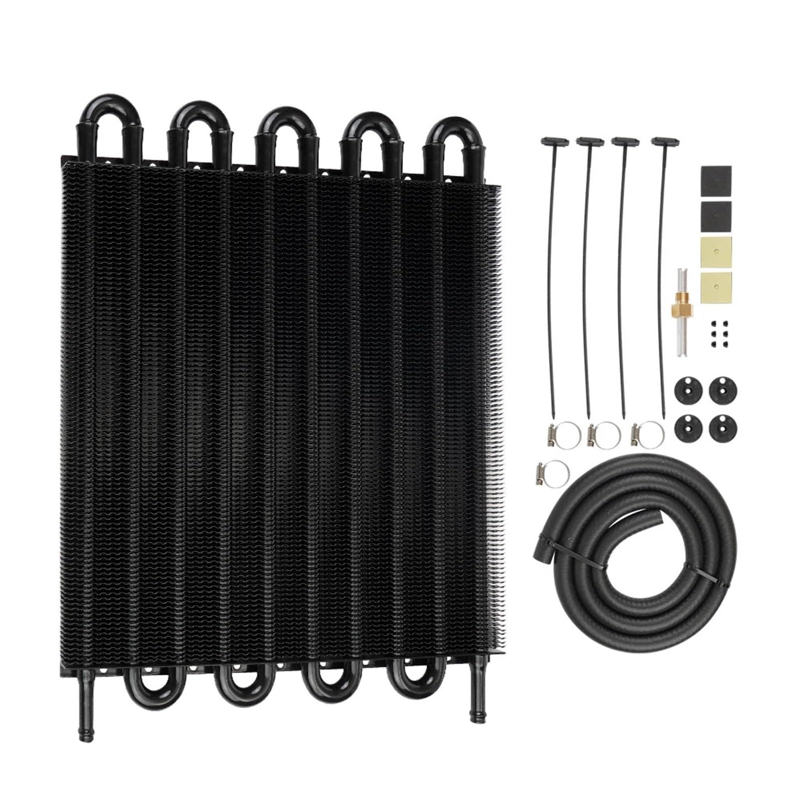 Kit de Enfriador de Aceite de 10 filas/16 Filas, Enfriador de Motor de transmisión remota Universal de Aluminio, Kit convertidor de radiador para transmisión automática/Manual