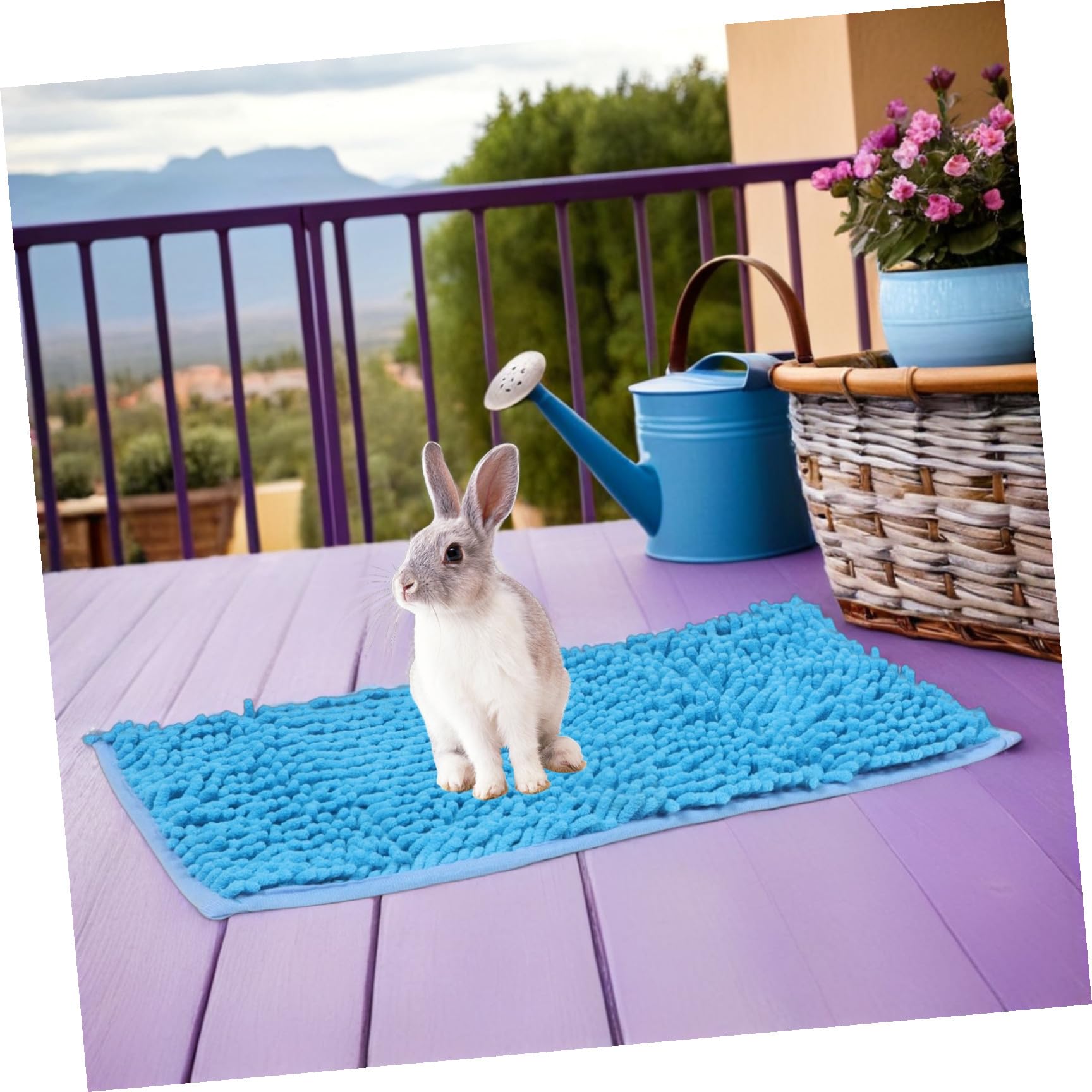 Toddmomy 4 Stück Pack Meerschweinchen Käfigdecken aus Waschbarem Chenille 48 X 28cm rutschfeste Wiederverwendbare Schlafmatten für Hamster Rennmäuse und Kaninchen Weiche Saugfähige