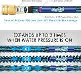 Tuyau d'arrosage extensible de 45 m ou 60 m, tuyau d'arrosage flexible avec tissu extra résistant, avec buse de pulvérisation à 10 motifs, tuyau extensible léger et étanche pour arroser et laver (45 m - 4
