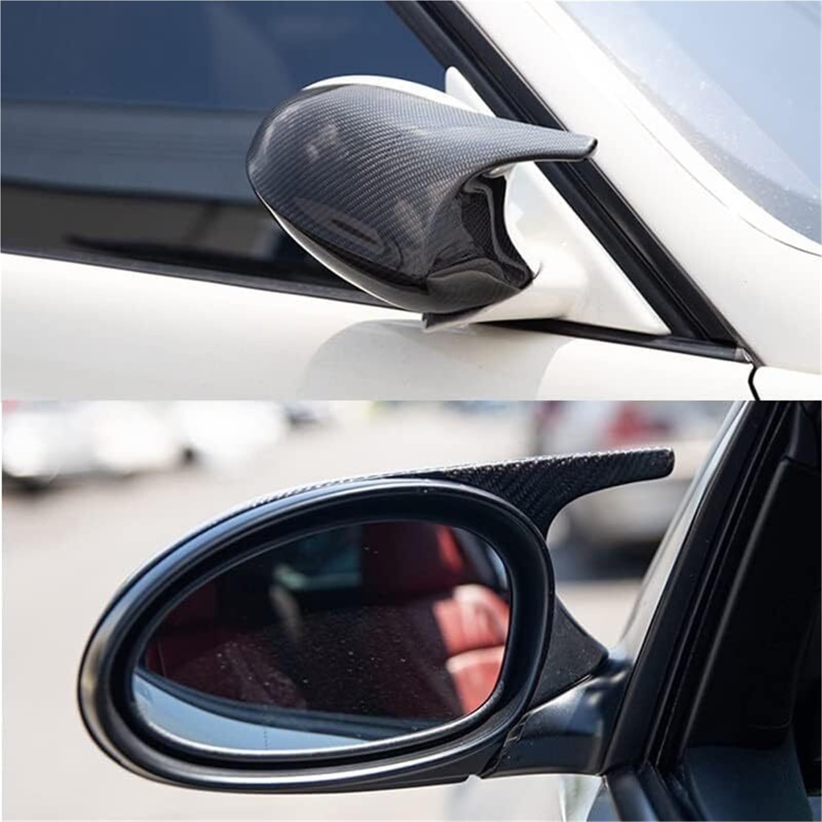 Rétroviseur voiture Coques de rétroviseurs latéraux en fibre de carbone pour BMW(2)
