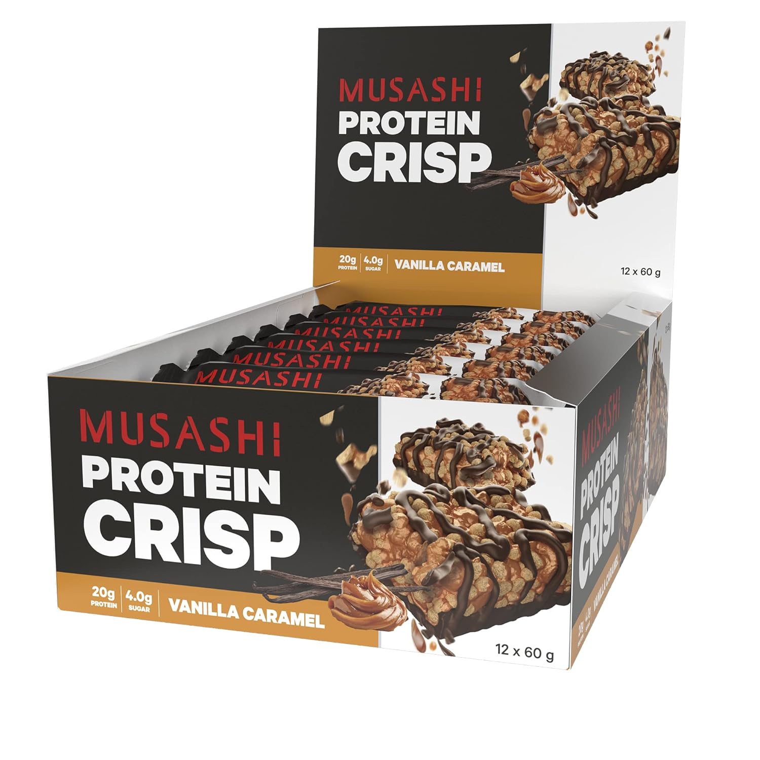 Musashi Protein Crisp Vanilla Caramel 60g x 12