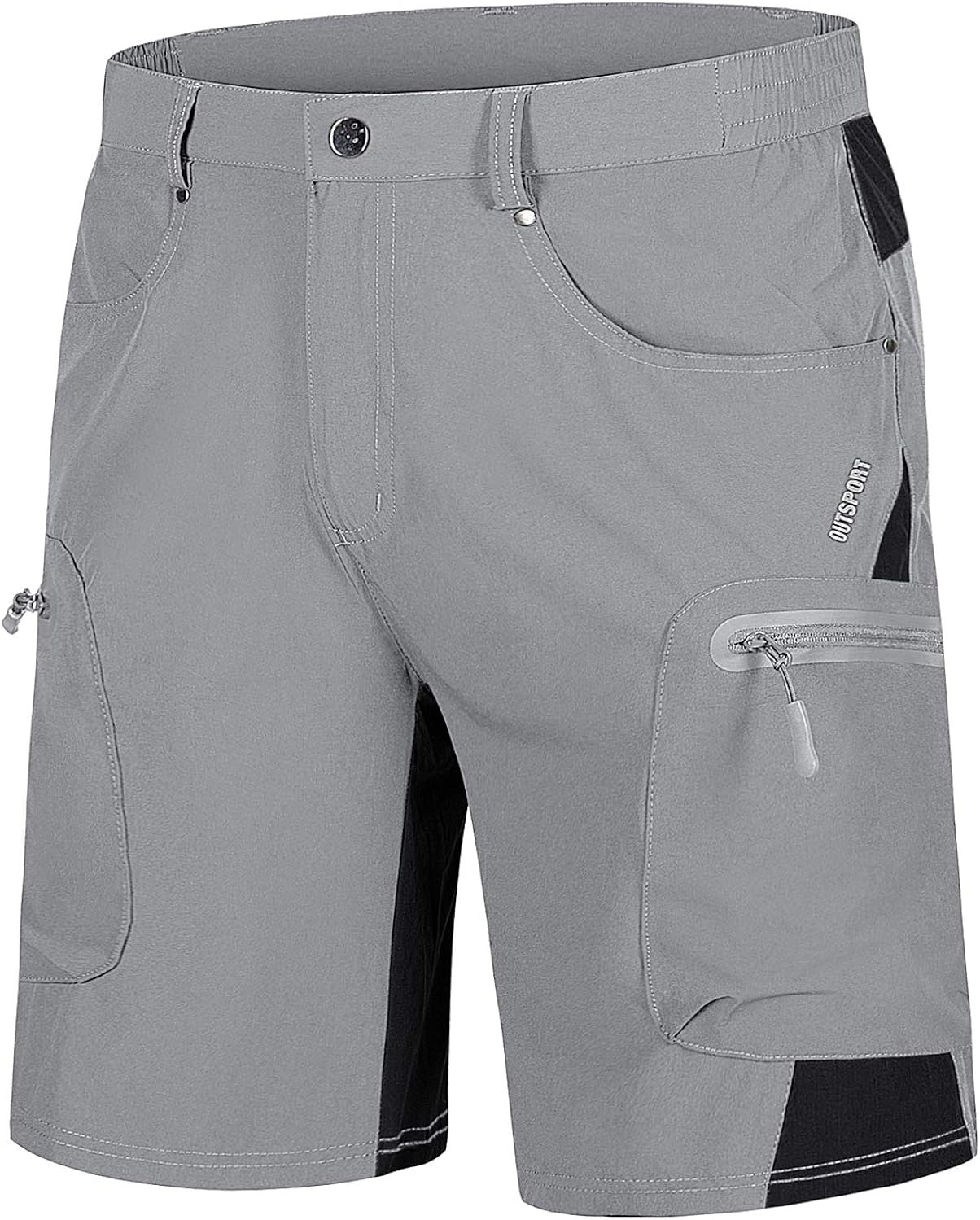 TACVASEN Men's Hiking Shorts Quick Dry Athletic Training Fishing Travel Shorts Multi Pockets