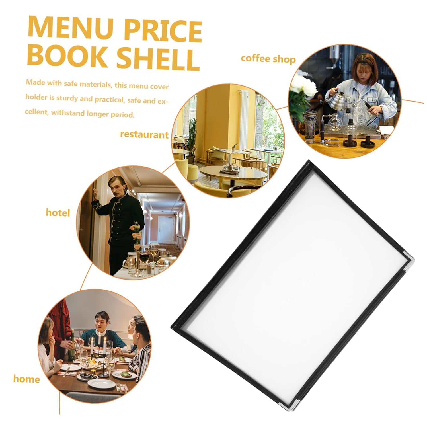 MAGICLULU Stylish Menu Holder for Hotel Commercial Menu Cover Book Multiple Pages Material