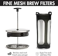 Vista 8 de Cafetera 2 en 1, prepara café de prensa francesa y café frío en una cafetera, mango de agarre cómodo, jarra de vidrio duradera, tamaño perfecto de 6