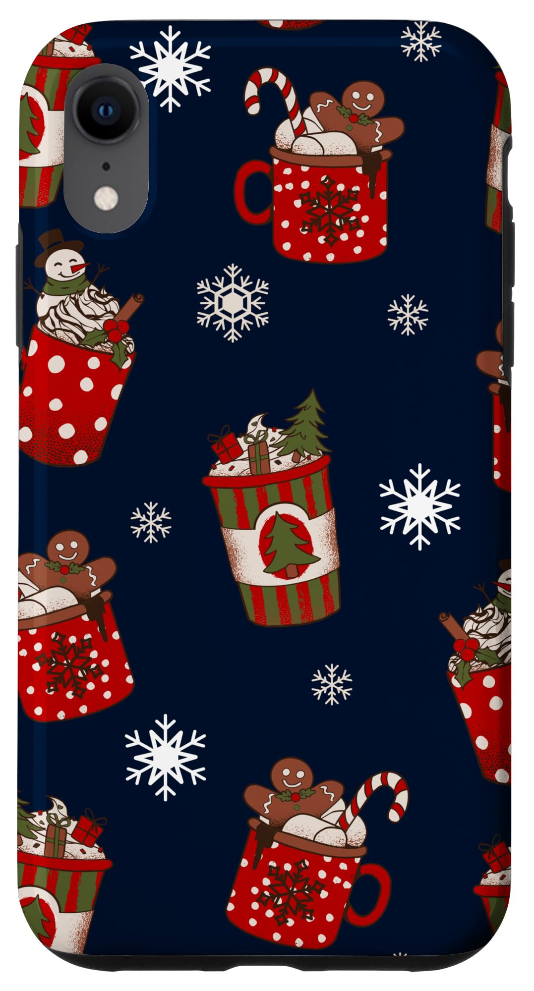 iPhone XR Cosy Winter Christmas Coffee Mug Hot Chocolate Snowflake Case