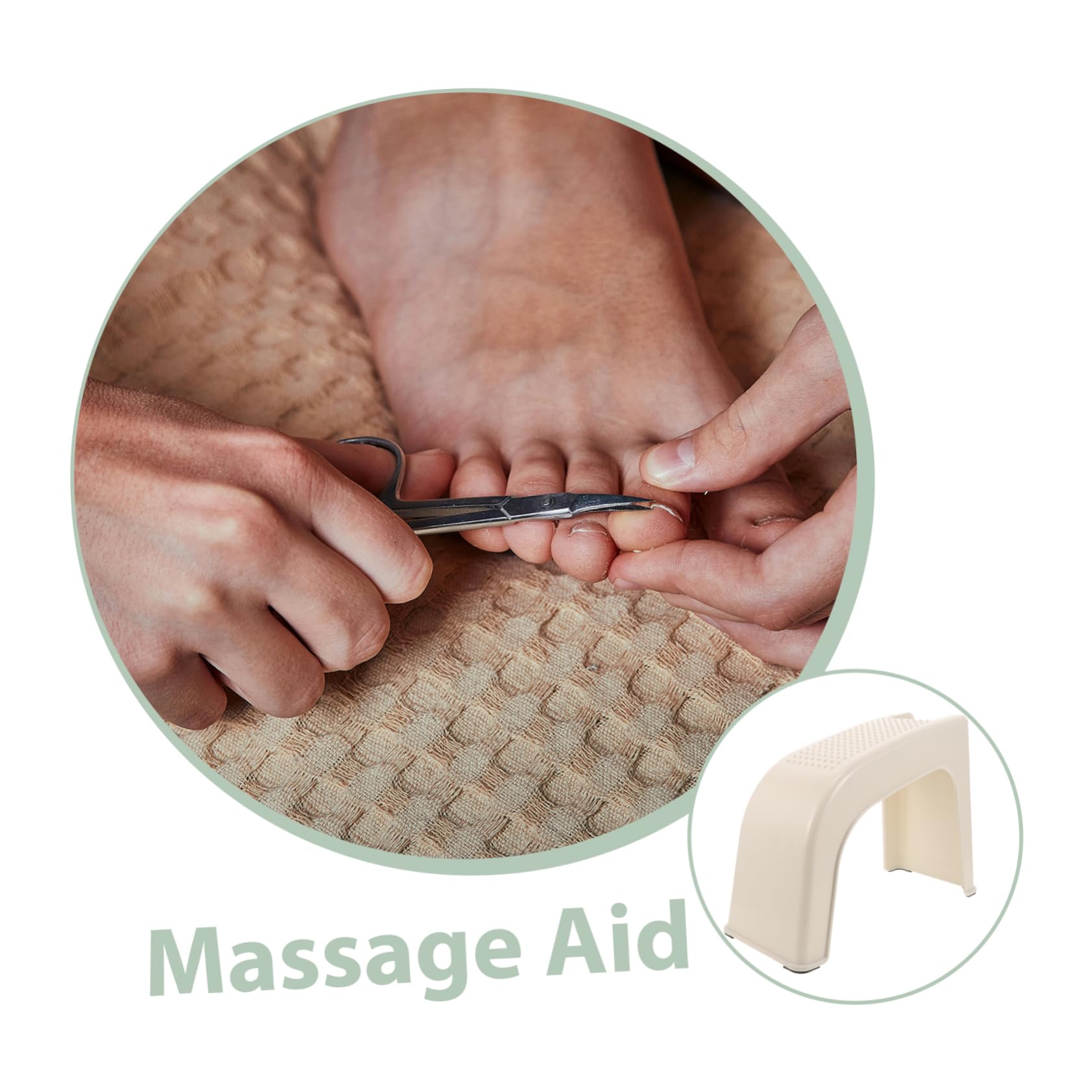 Beatifufu Portable Plastic Foot Nursing Stool Shower Foot Rest Manicure Footrest Toilet Stool Compact Rest for Small Spaces