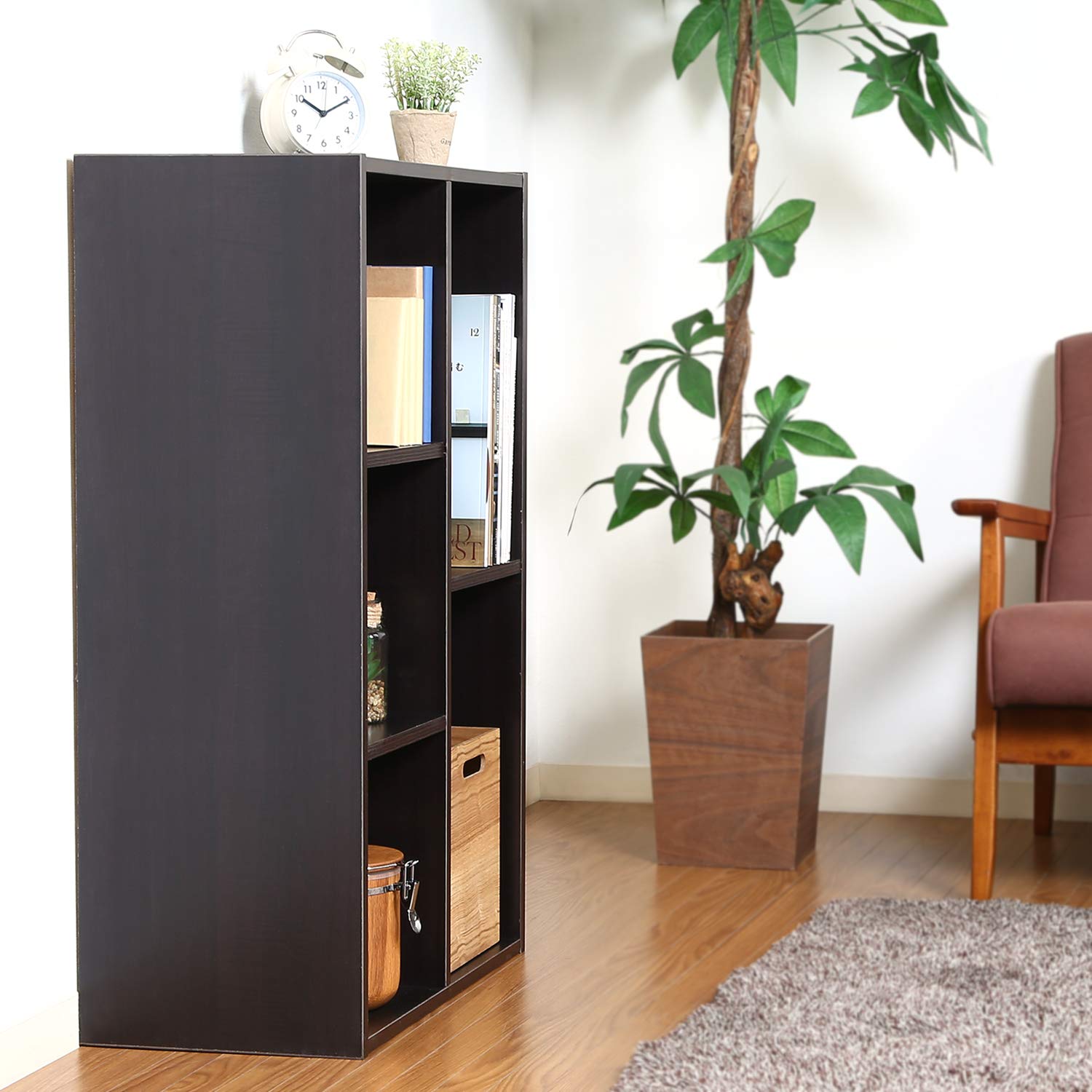 Amazon｜不二貿易 カラーボックス 2列 幅55cm ブラウン 工具不要 頑丈