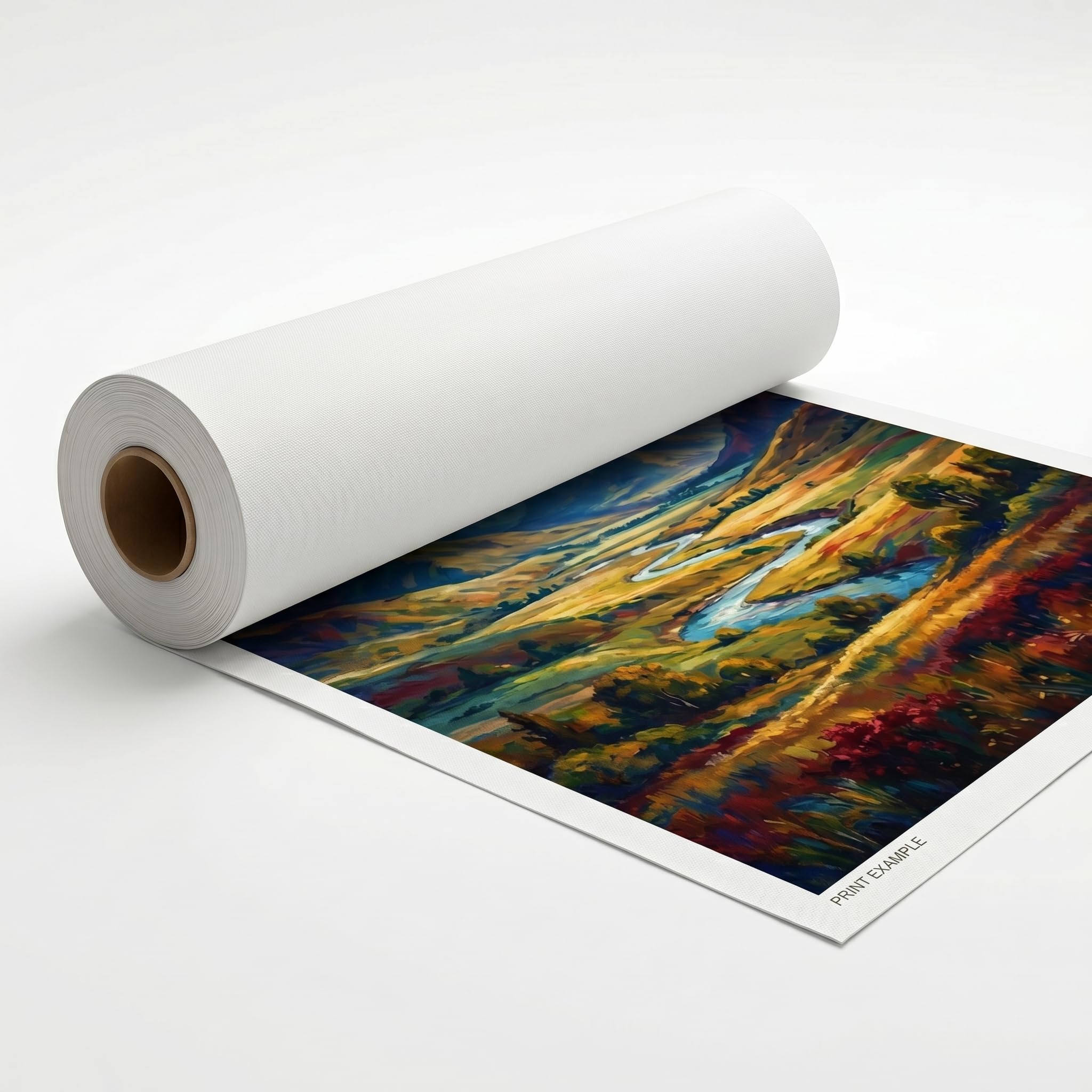 Polyester Leinwand Rolle 300 g/m² Halbglänzend | Premium Inkjet Canvas für Kunstdruck & Fotodruck | Wasserresistent & langlebig | Für Solvent-, Eco-Solvent- & Latexdruck (0,914 x 30 m)