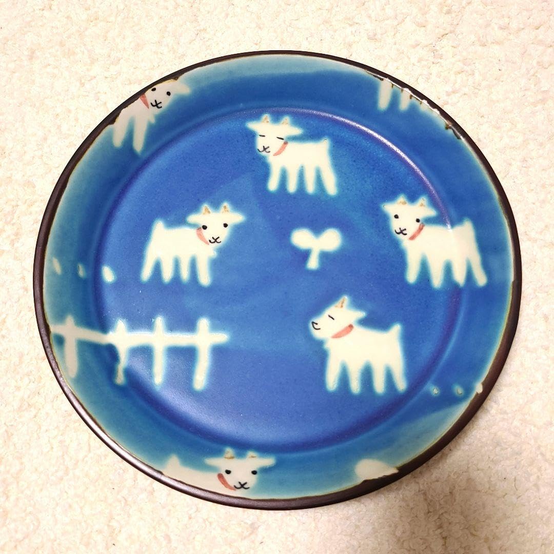 やちむん 沖縄 お皿 アトリエクッチャネ ヤギ